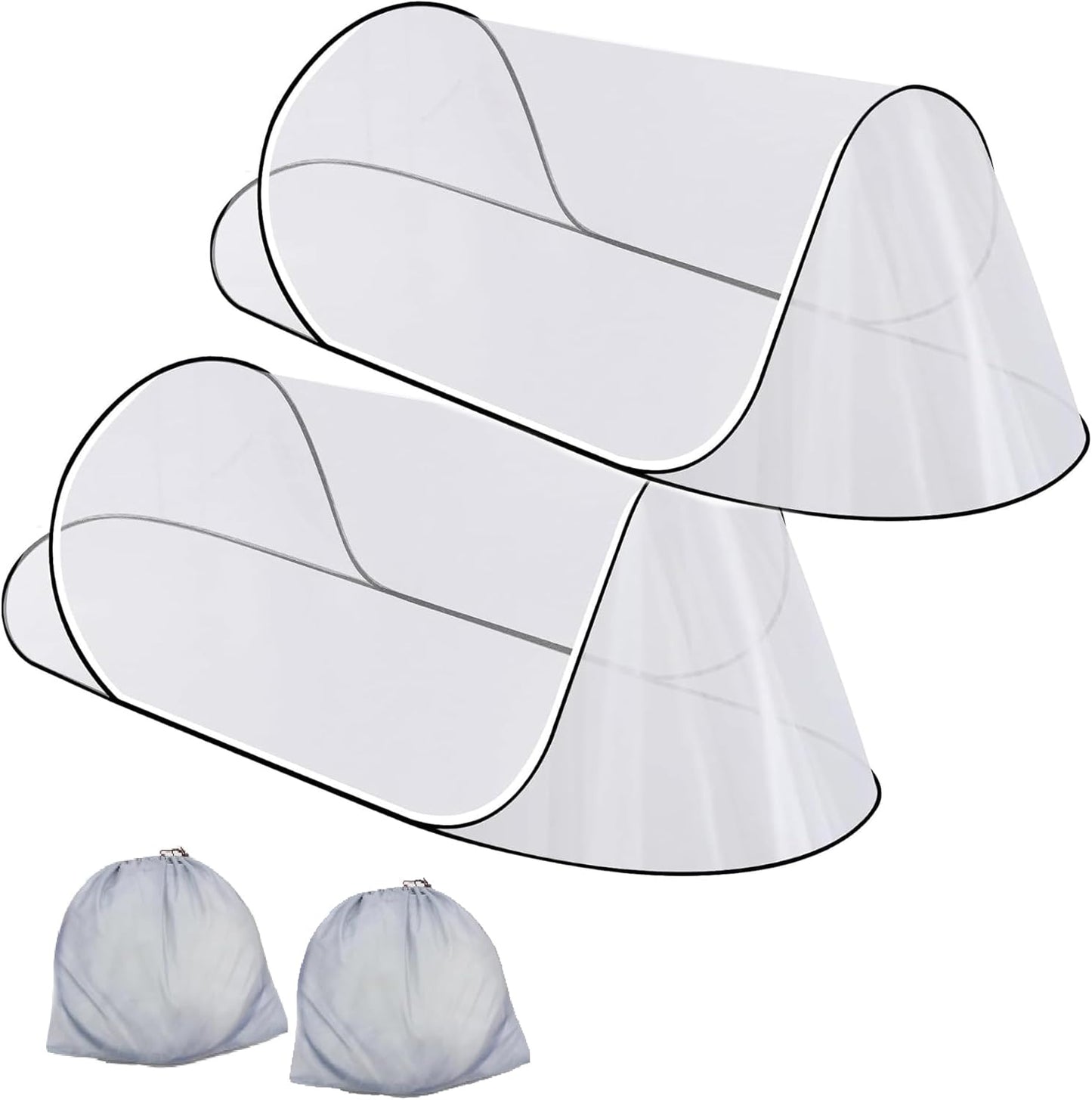 200 * 80 * 56 Large Size Mosquito Net Ultra Light Pop-up Foldable Mosquito Net Suitable for Camping Travel Terrace Bed Portable Easy and Quick Installation (1 pcs) (White)