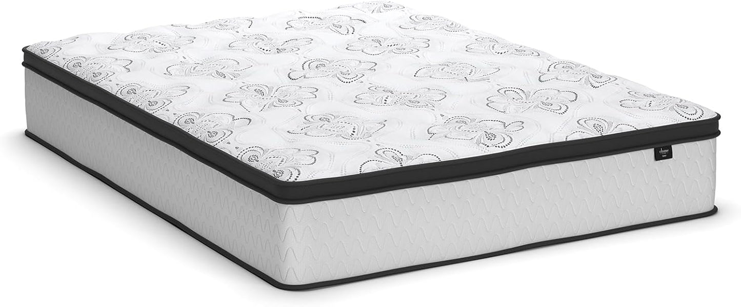 Signature Design by Ashley Queen Size Chime 12 Inch Medium Firm Hybrid Mattress with Cooling Gel Memory Foam for Pressure Relief