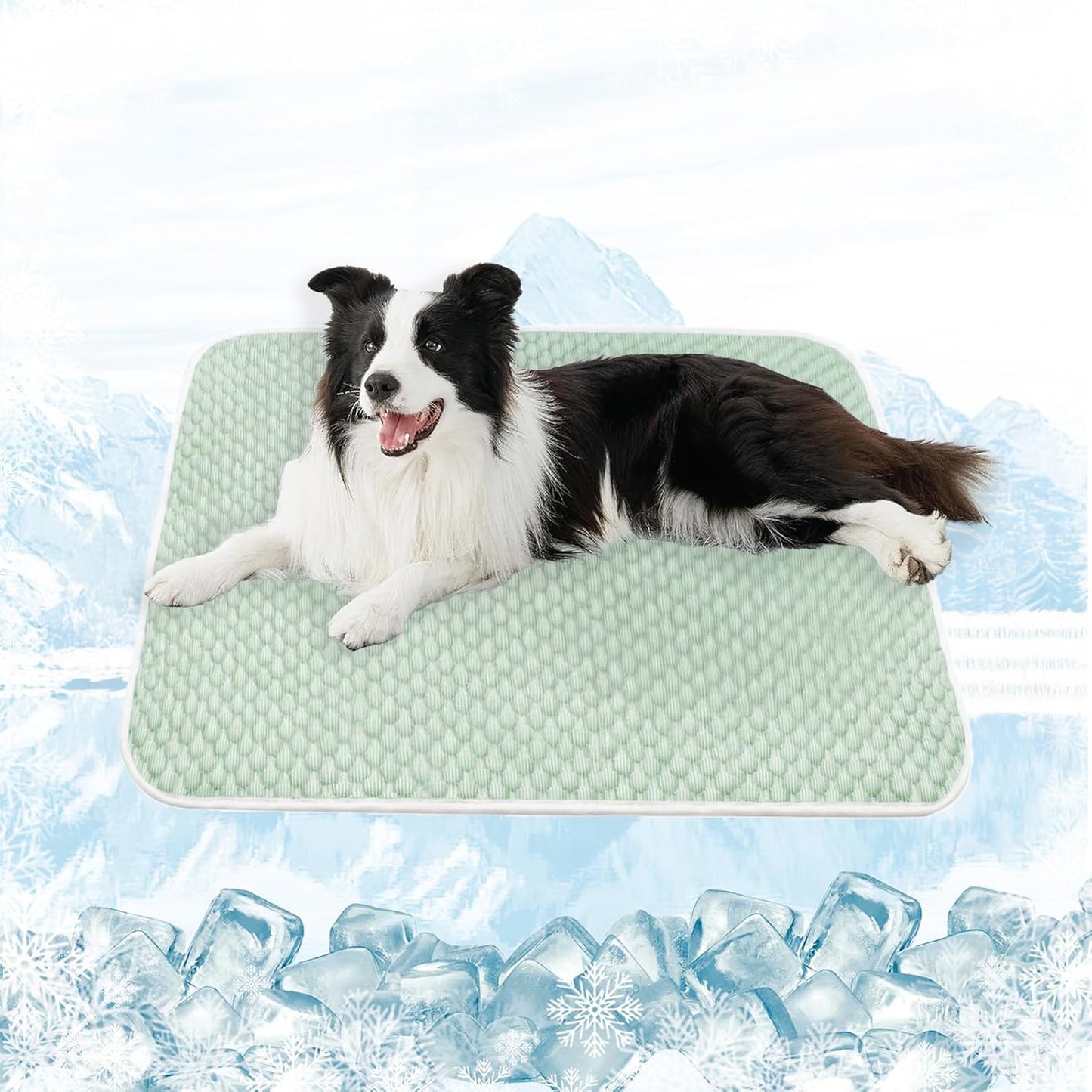 MICROCOSMOS Pet Cooling Mat & Sleeping Pad- Breathable Bubble Surface, EZ Clean. Keep Cooling for Pets, Kids and Adults in Summer.(BlueWhite, 40" x 28")
