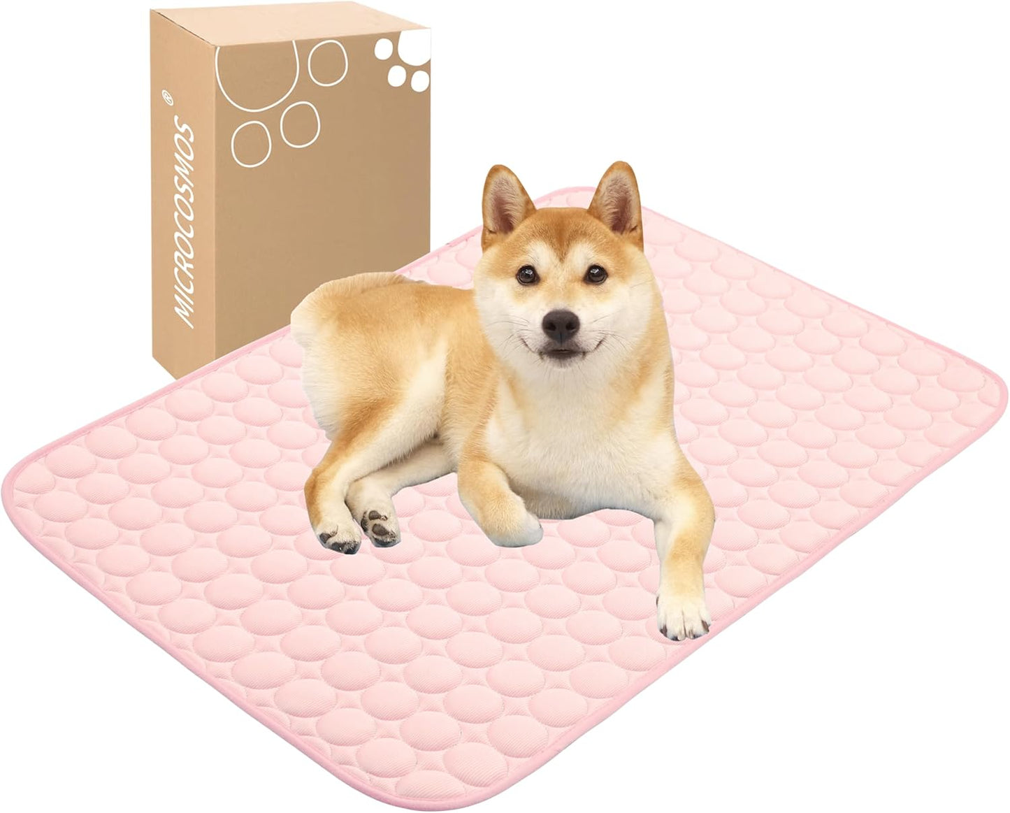 MICROCOSMOS Summer Cooling Mat & Sleeping Pad- Water Absorption Top, Materials Safe, Easy Carry, EZ Clean. Keep Cooling for Pets, Kids and Adults.(Grey, 40" x 28")