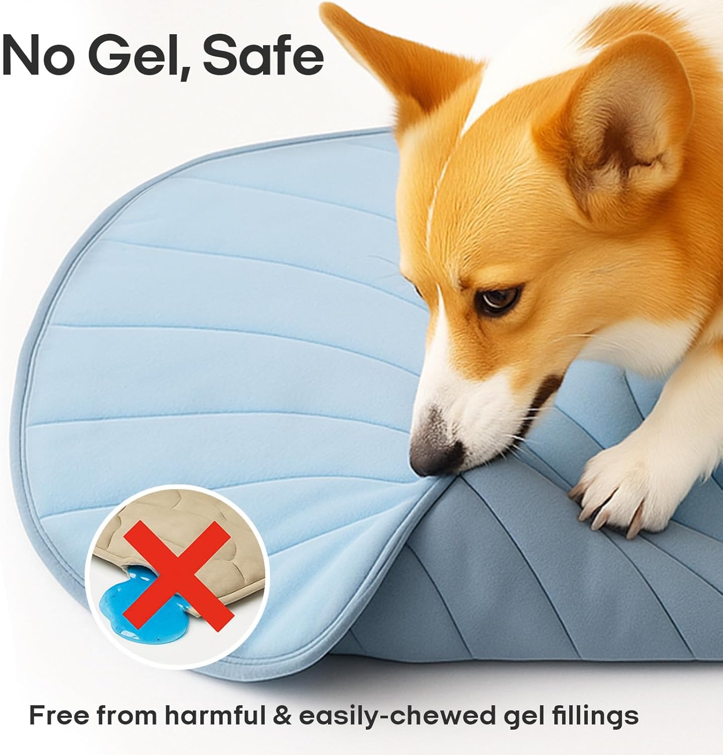 Dog Cooling Mat - Large Leaf Shaped, Washable, Non-Slip, Summer Pad for Dogs and Cats, Lightweight