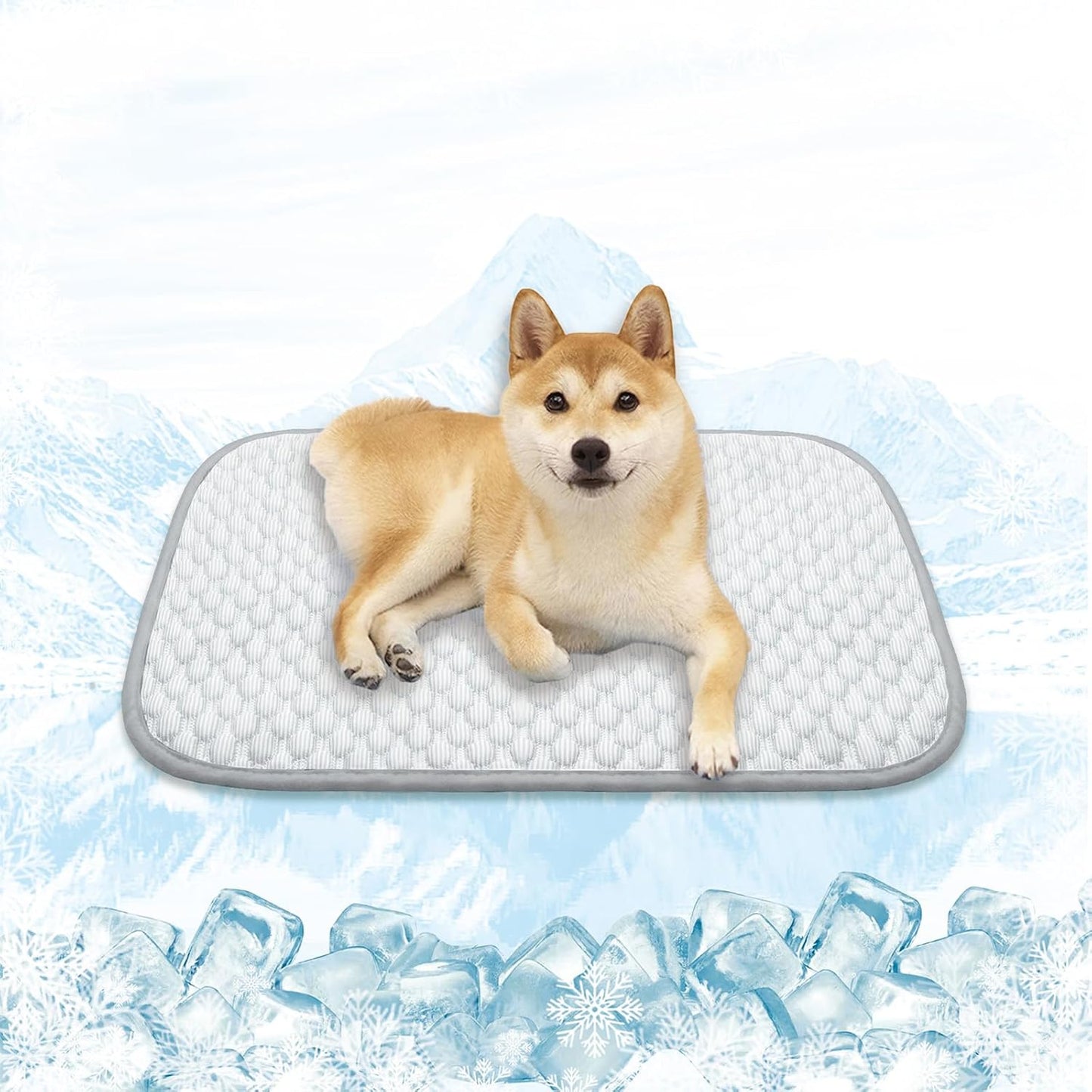 MICROCOSMOS Pet Cooling Mat & Sleeping Pad- Breathable Bubble Surface, EZ Clean. Keep Cooling for Pets, Kids and Adults in Summer.(BlueWhite, 40" x 28")