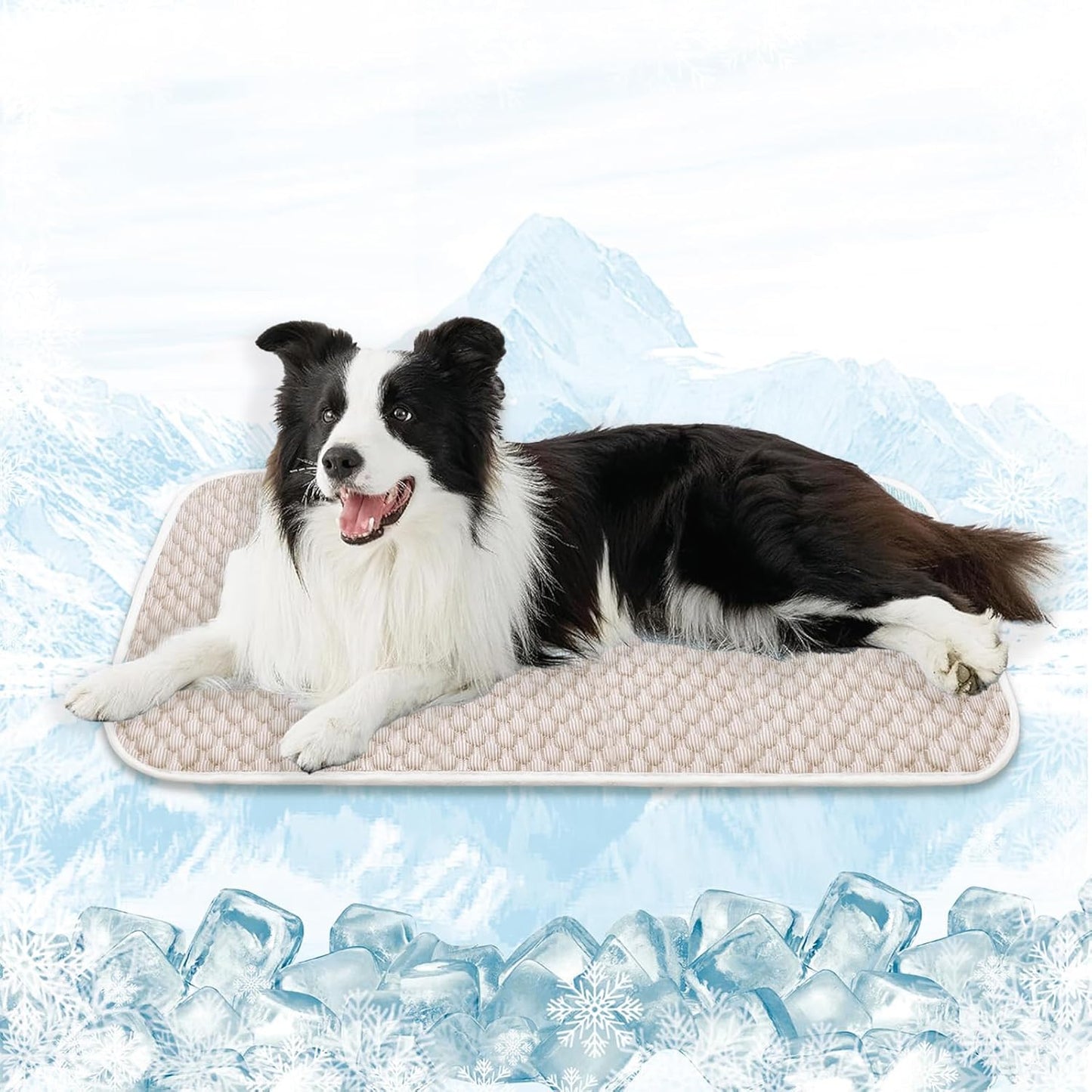 MICROCOSMOS Pet Cooling Mat & Sleeping Pad- Breathable Bubble Surface, EZ Clean. Keep Cooling for Pets, Kids and Adults in Summer.(BlueWhite, 40" x 28")