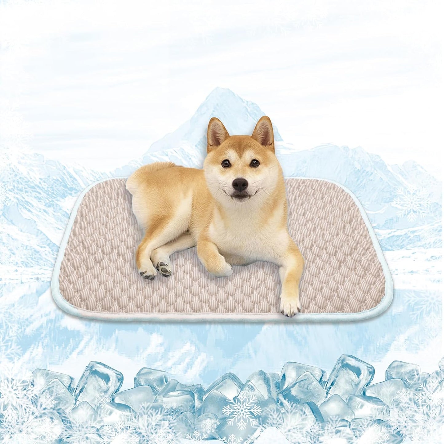MICROCOSMOS Pet Cooling Mat & Sleeping Pad- Breathable Bubble Surface, EZ Clean. Keep Cooling for Pets, Kids and Adults in Summer.(BlueWhite, 40" x 28")