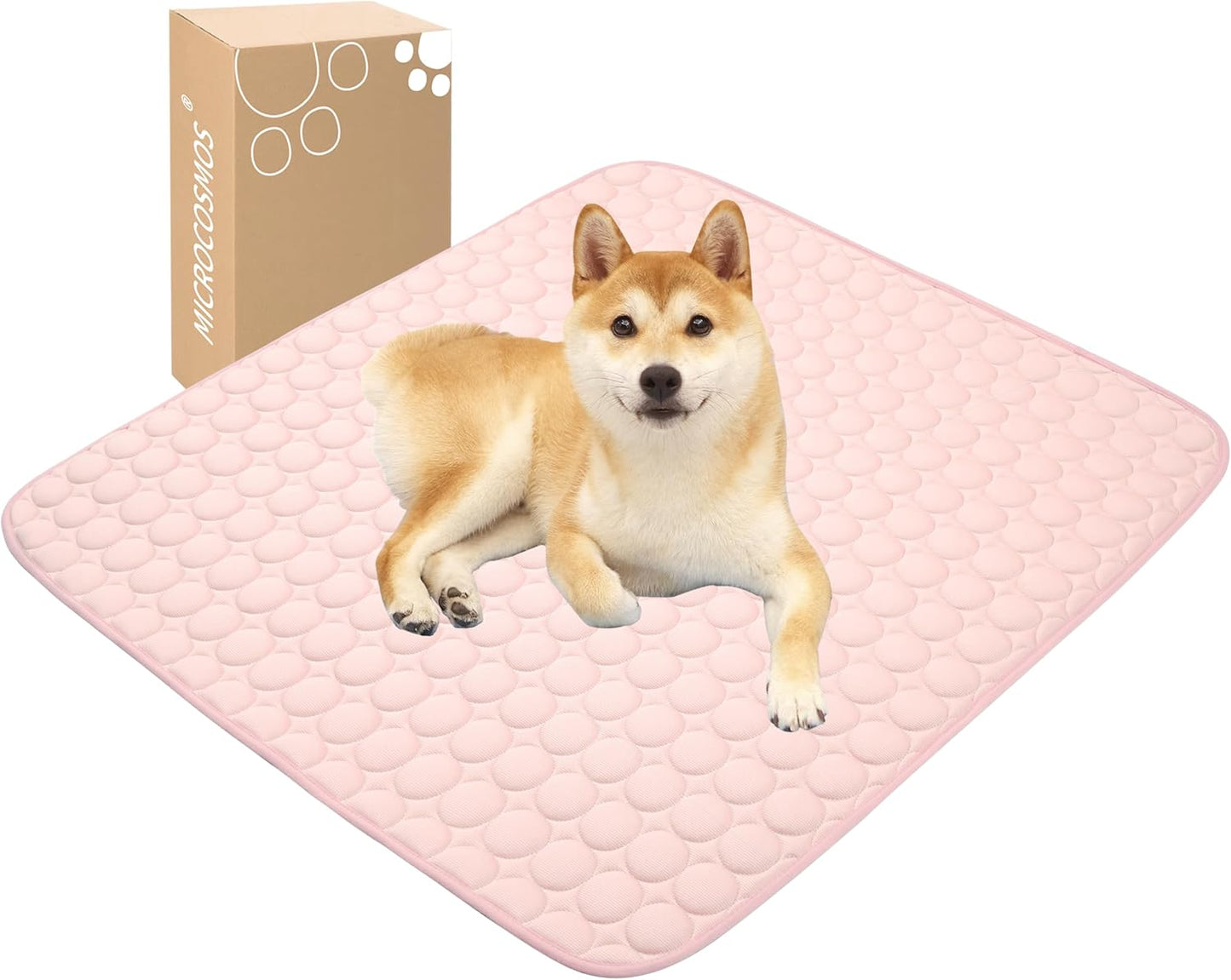 MICROCOSMOS Summer Cooling Mat & Sleeping Pad- Water Absorption Top, Materials Safe, Easy Carry, EZ Clean. Keep Cooling for Pets, Kids and Adults.(Grey, 40" x 28")