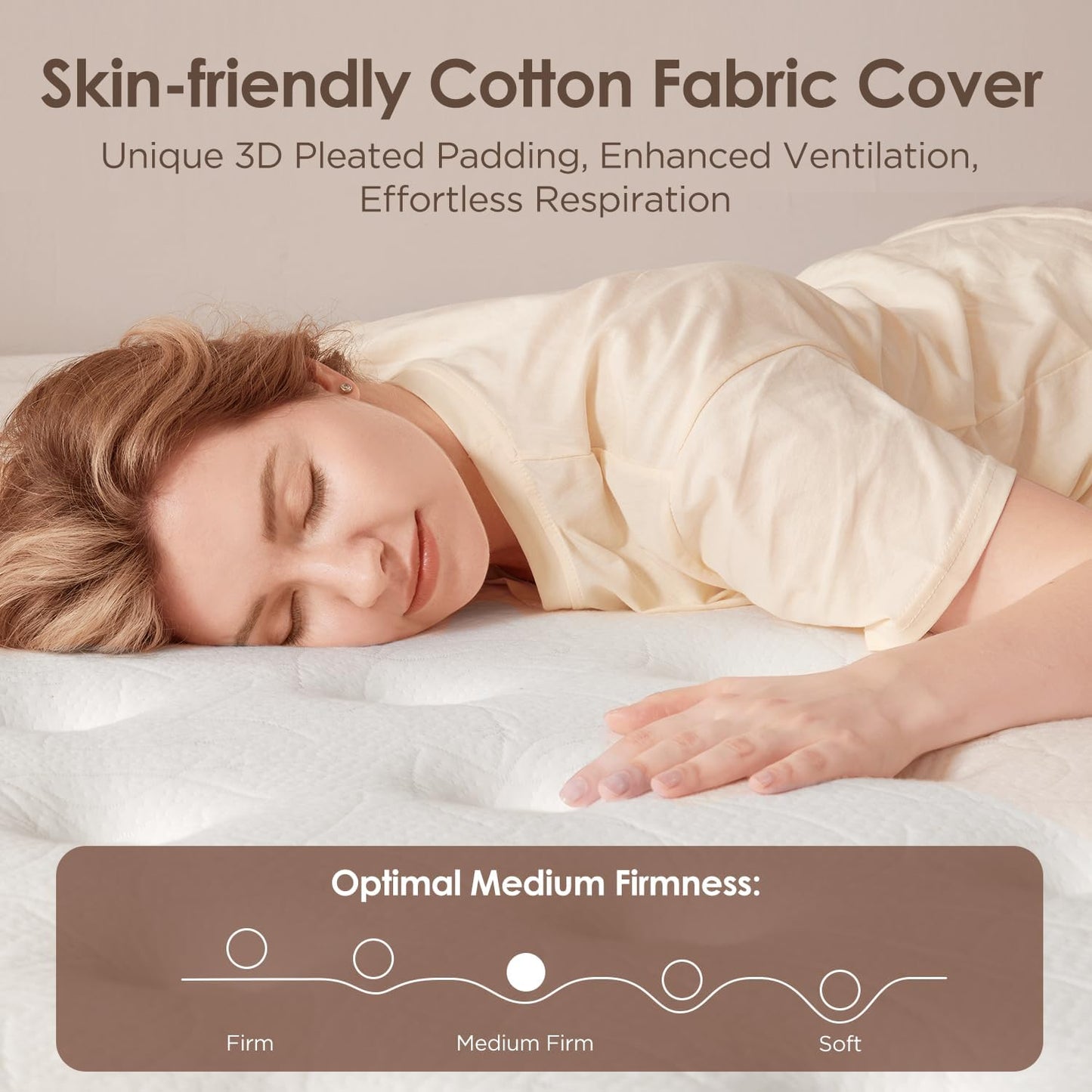 King Size Mattress 12 Inch - Medium Firm Hybrid Mattress with Memory Foam & Zoned Pocket Springs for Pressure Relief, Quiet Sleep | Fiberglass-Free, CertiPUR-US Certified | King Mattresses in a Box