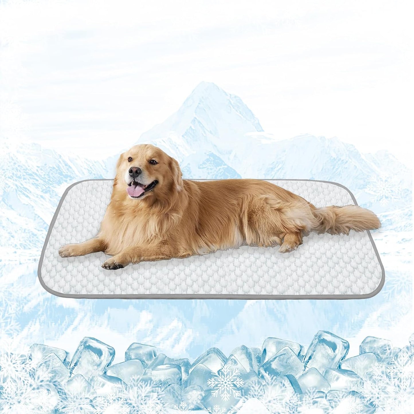 MICROCOSMOS Pet Cooling Mat & Sleeping Pad- Breathable Bubble Surface, EZ Clean. Keep Cooling for Pets, Kids and Adults in Summer.(BlueWhite, 40" x 28")