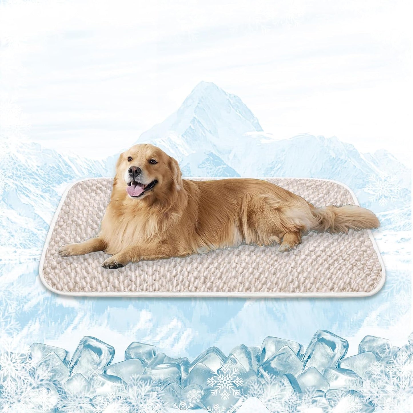 MICROCOSMOS Pet Cooling Mat & Sleeping Pad- Breathable Bubble Surface, EZ Clean. Keep Cooling for Pets, Kids and Adults in Summer.(BlueWhite, 40" x 28")