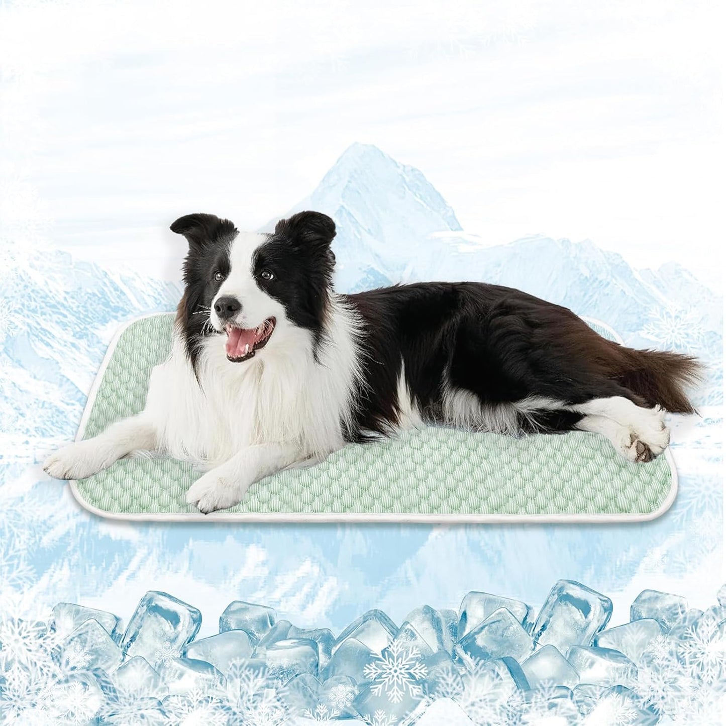 MICROCOSMOS Pet Cooling Mat & Sleeping Pad- Breathable Bubble Surface, EZ Clean. Keep Cooling for Pets, Kids and Adults in Summer.(BlueWhite, 40" x 28")