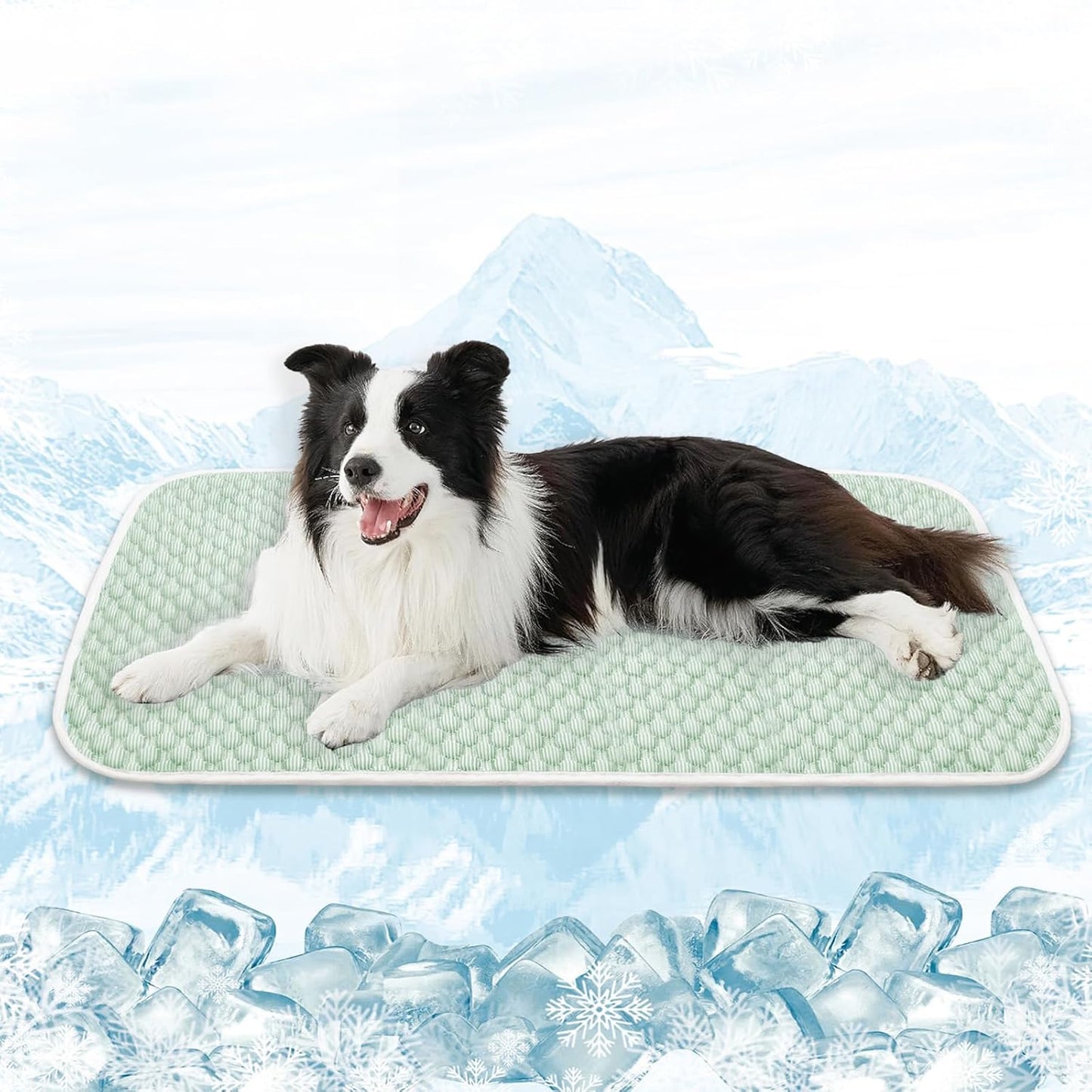 MICROCOSMOS Pet Cooling Mat & Sleeping Pad- Breathable Bubble Surface, EZ Clean. Keep Cooling for Pets, Kids and Adults in Summer.(BlueWhite, 40" x 28")