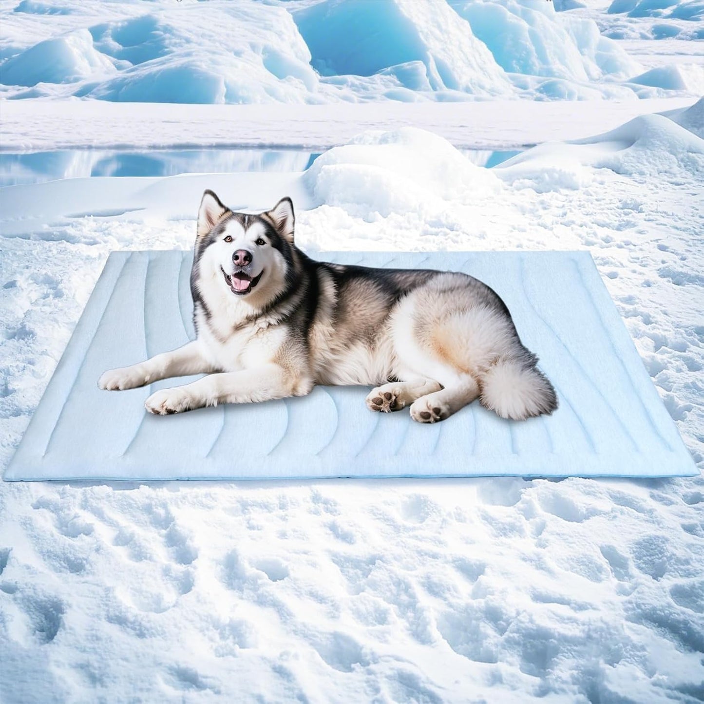 BECEMURU Dog Cooling Mat - 36" x 23" Reversible Cooling Pad for Crate, Kennel, Bed, Sofa - Machine Washable, Durable, Non-Gel - Keep Your Pet Cool and Comfortable
