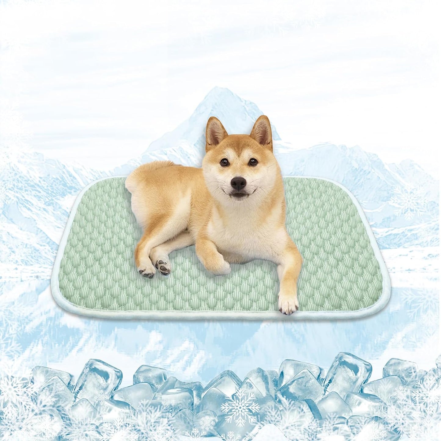 MICROCOSMOS Pet Cooling Mat & Sleeping Pad- Breathable Bubble Surface, EZ Clean. Keep Cooling for Pets, Kids and Adults in Summer.(BlueWhite, 40" x 28")