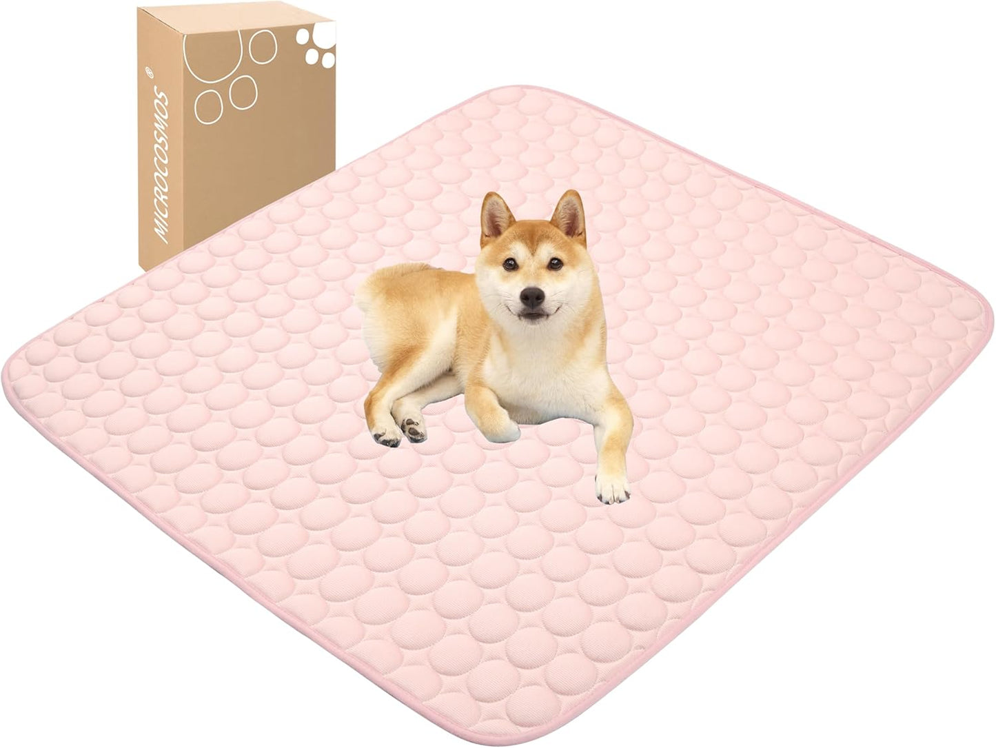 MICROCOSMOS Summer Cooling Mat & Sleeping Pad- Water Absorption Top, Materials Safe, Easy Carry, EZ Clean. Keep Cooling for Pets, Kids and Adults.(Grey, 40" x 28")