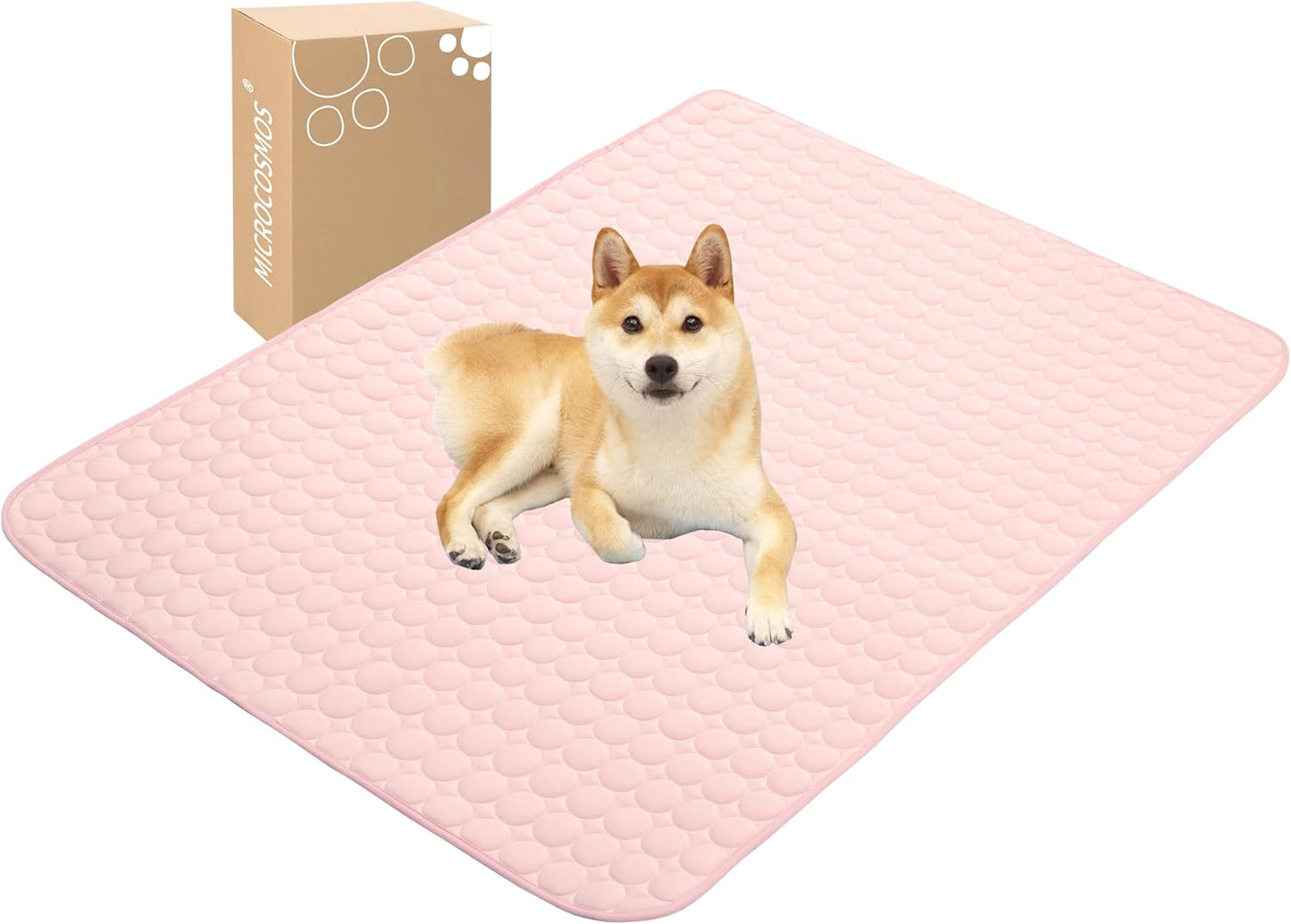 MICROCOSMOS Summer Cooling Mat & Sleeping Pad- Water Absorption Top, Materials Safe, Easy Carry, EZ Clean. Keep Cooling for Pets, Kids and Adults.(Grey, 40" x 28")