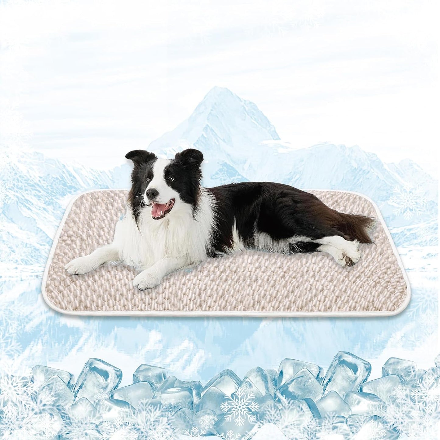 MICROCOSMOS Pet Cooling Mat & Sleeping Pad- Breathable Bubble Surface, EZ Clean. Keep Cooling for Pets, Kids and Adults in Summer.(BlueWhite, 40" x 28")
