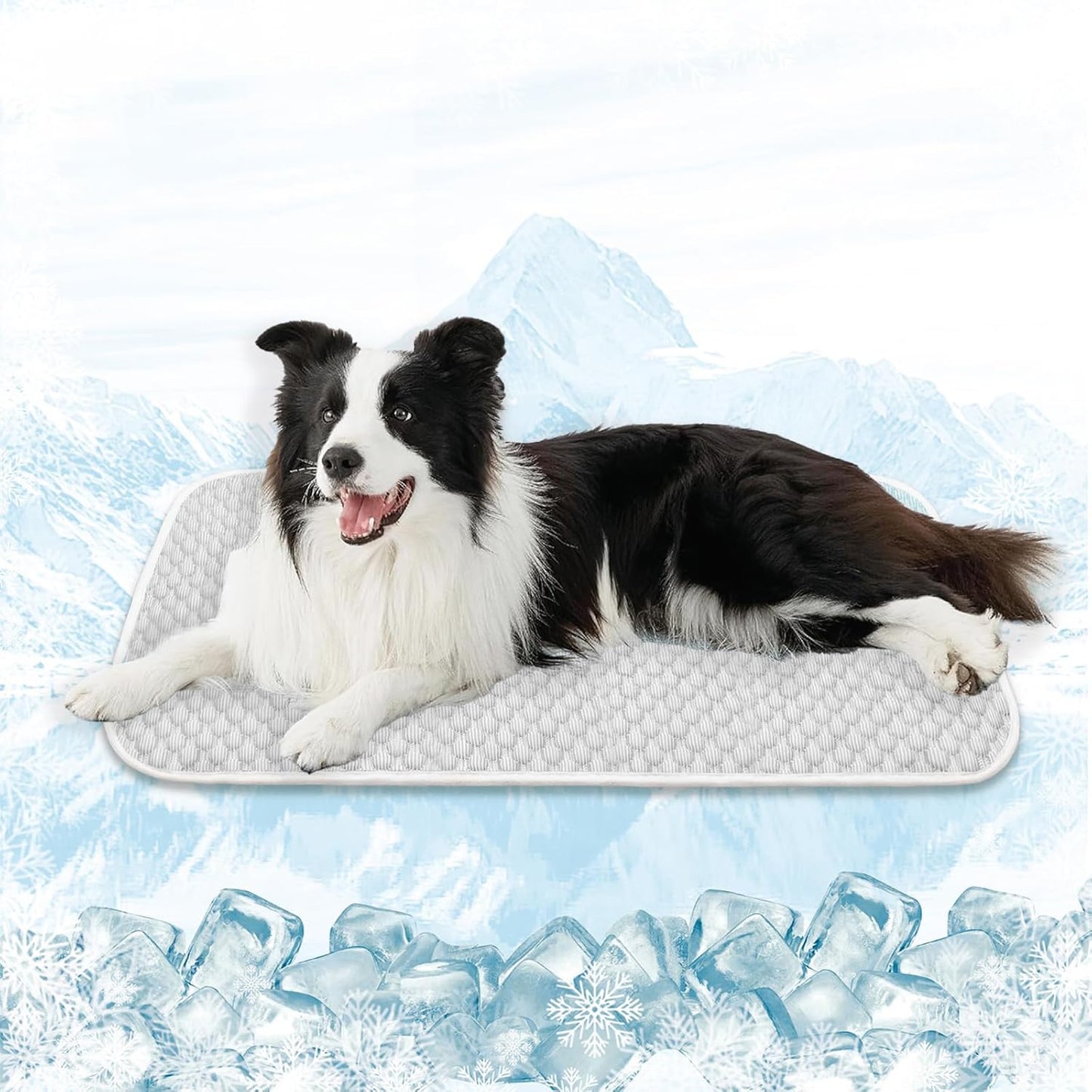 MICROCOSMOS Pet Cooling Mat & Sleeping Pad- Breathable Bubble Surface, EZ Clean. Keep Cooling for Pets, Kids and Adults in Summer.(BlueWhite, 40" x 28")