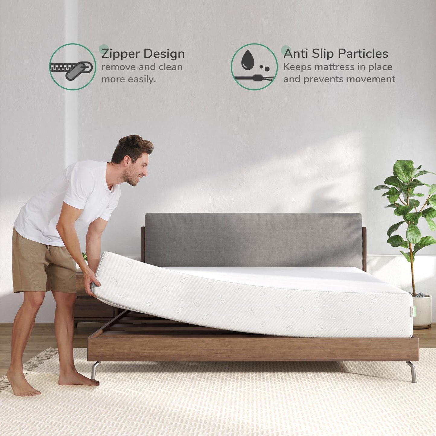 Novilla King Mattress, 12 Inch King Size Memory Foam Mattress with Comfort Foam for Pressure Relief & Cool Fresh Sleep, Removable Washable Cover,Mattresses in a Box,Medium Firm