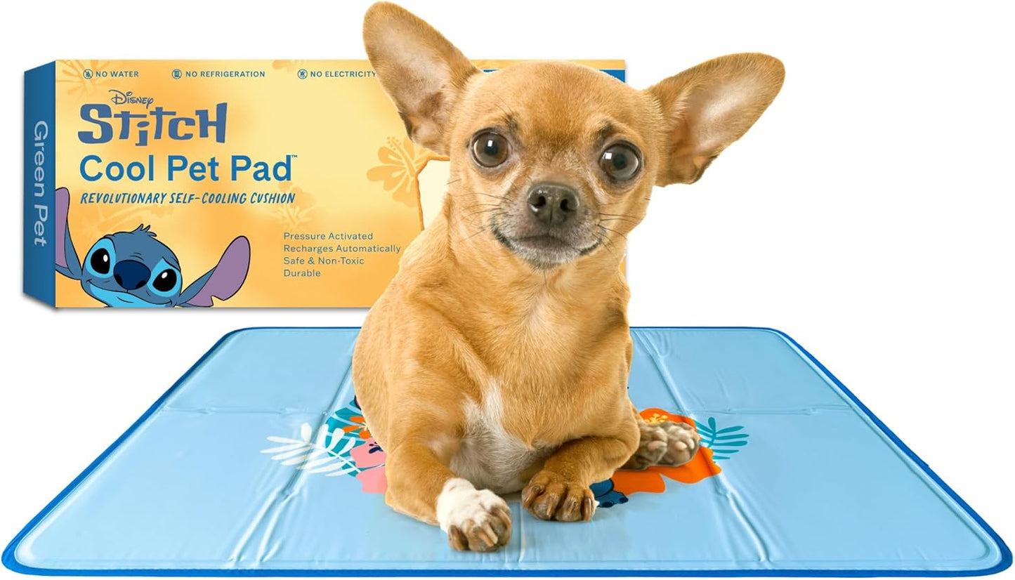 The Green Pet Shop Cool Pet Pad - Large, Blue - Self-Cooling, Pressure Activated Mat for Dogs & Cats from 46-80 lbs - Non-Toxic Gel, No Water Needed
