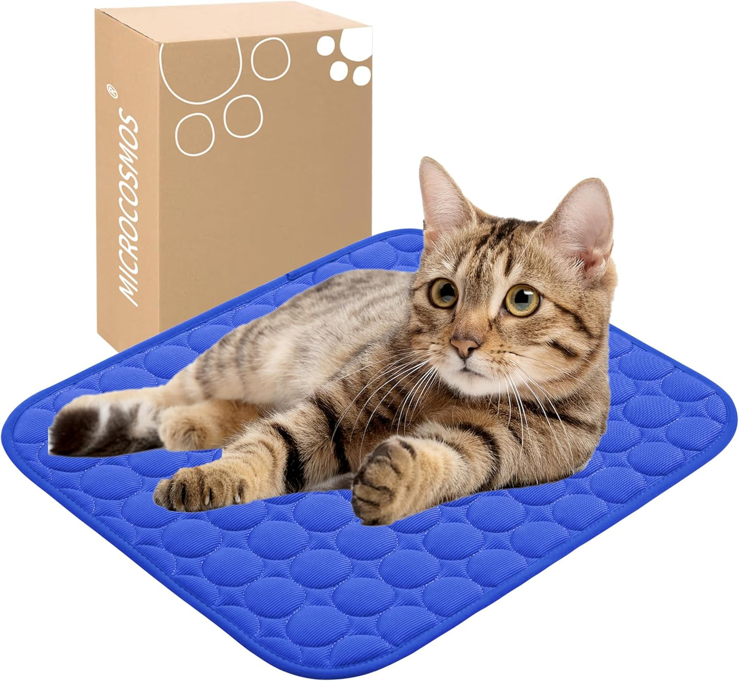 MICROCOSMOS Summer Cooling Mat & Sleeping Pad- Water Absorption Top, Materials Safe, Easy Carry, EZ Clean. Keep Cooling for Pets, Kids and Adults.(Grey, 40" x 28")