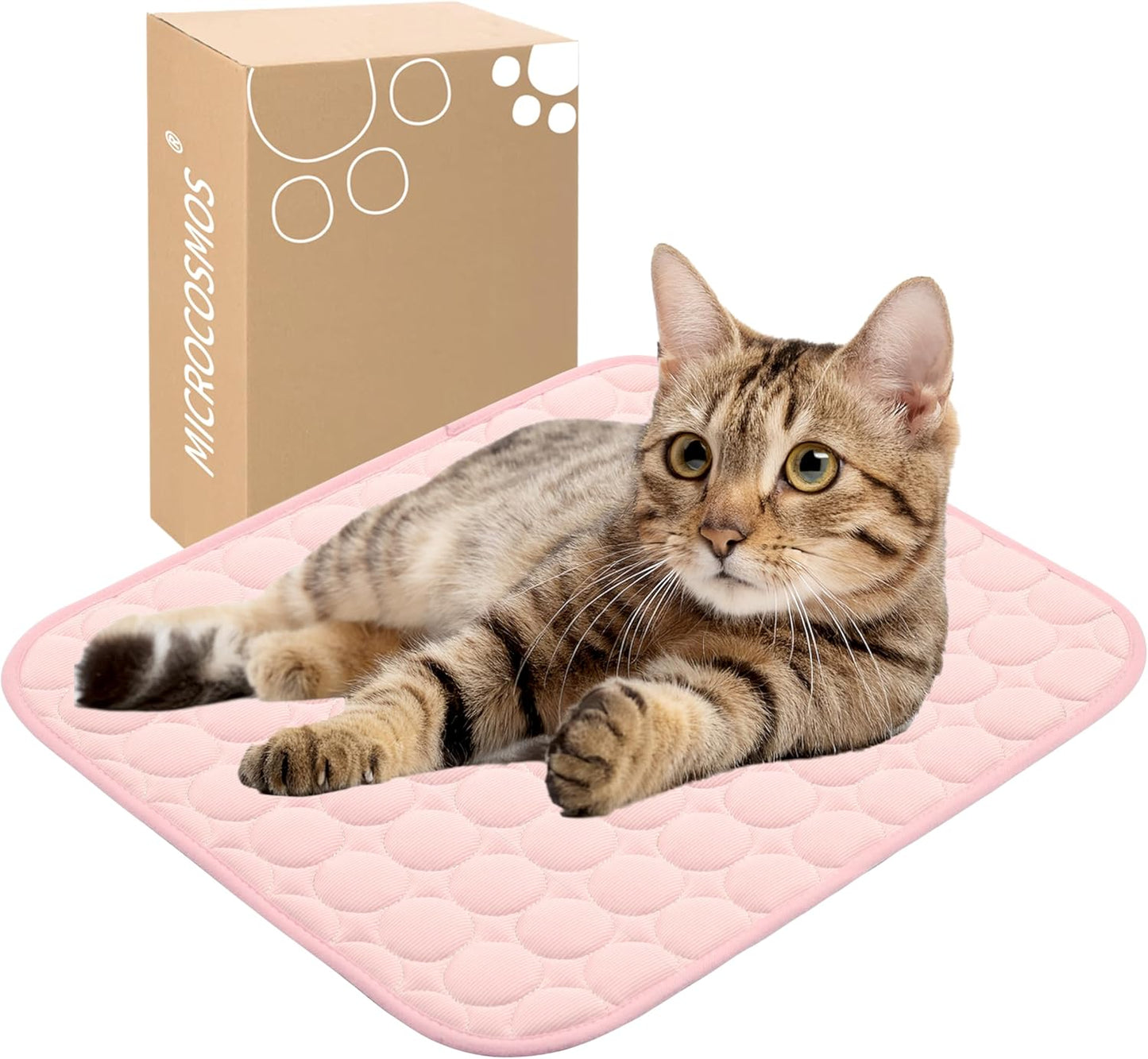 MICROCOSMOS Summer Cooling Mat & Sleeping Pad- Water Absorption Top, Materials Safe, Easy Carry, EZ Clean. Keep Cooling for Pets, Kids and Adults.(Grey, 40" x 28")