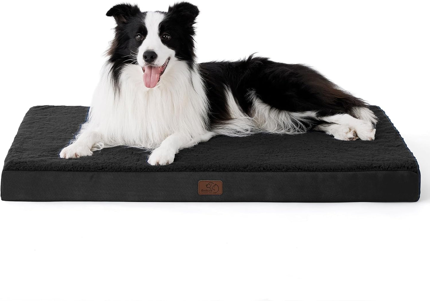 Bedsure Cooling Dog Bed for Crate - Large Orthopedic Waterproof Puppy Beds with Removable Washable Cover, Egg Crate Foam Pet Mat, Suitable for Pet Up to 50 lbs