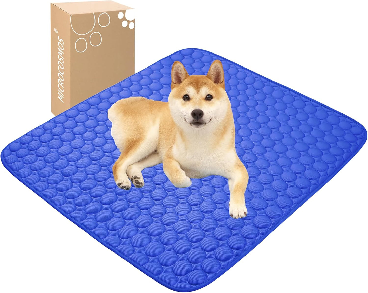 MICROCOSMOS Summer Cooling Mat & Sleeping Pad- Water Absorption Top, Materials Safe, Easy Carry, EZ Clean. Keep Cooling for Pets, Kids and Adults.(Grey, 40" x 28")