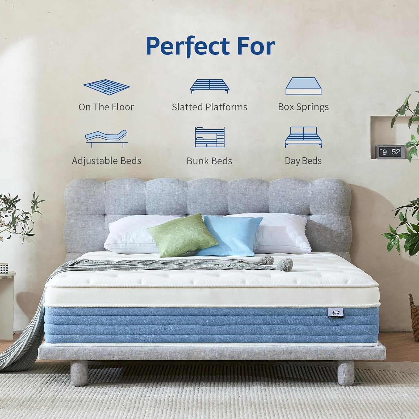 Starage Full Size Mattress | Hybrid Mattress Full 12 inch with Memory Foam | Medium Firm Feel for Motion Isolation | Edge Support Pressure Relief | Bed in a Box,CertiPUR-US Certified