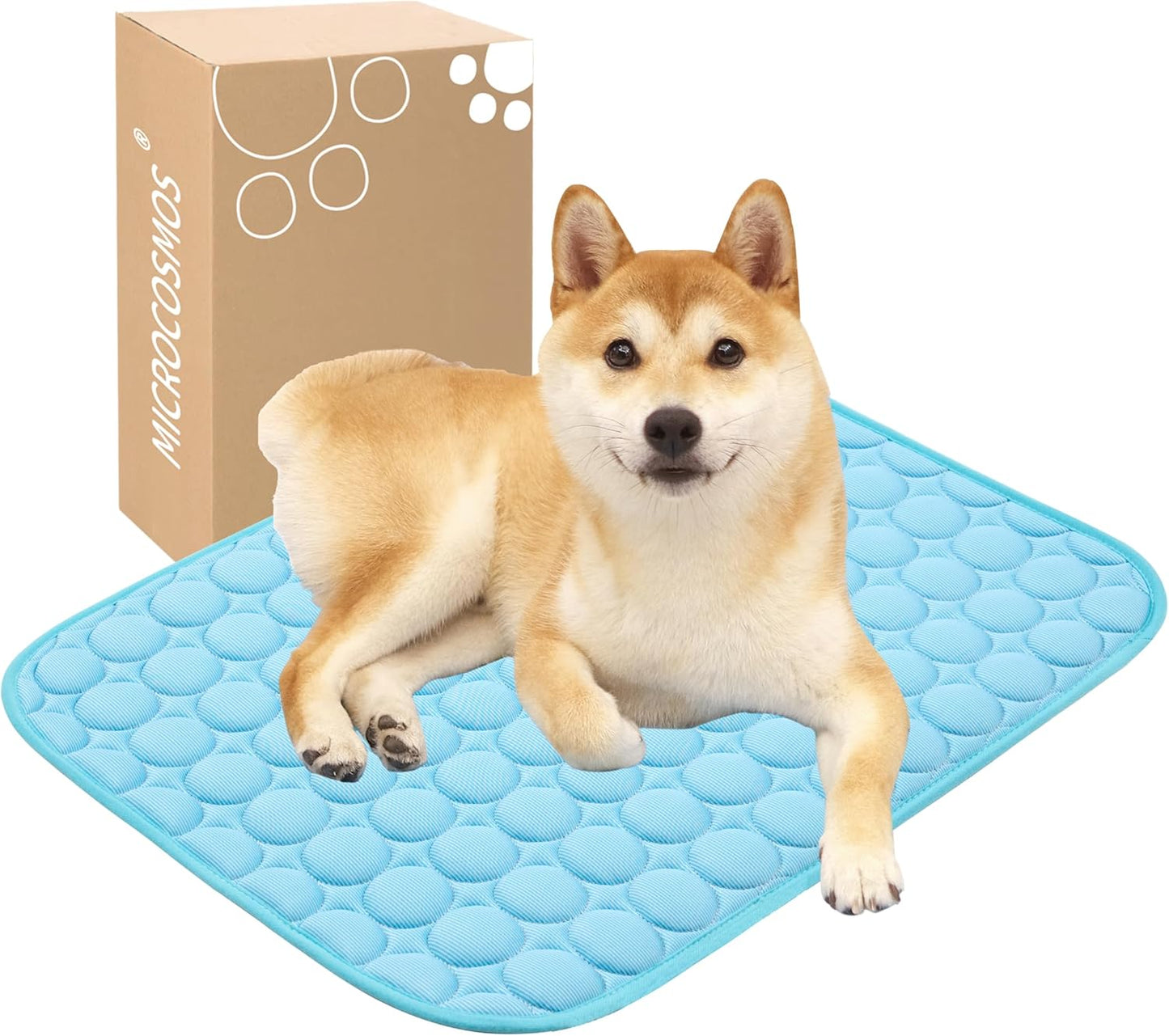 MICROCOSMOS Summer Cooling Mat & Sleeping Pad- Water Absorption Top, Materials Safe, Easy Carry, EZ Clean. Keep Cooling for Pets, Kids and Adults.(Grey, 40" x 28")