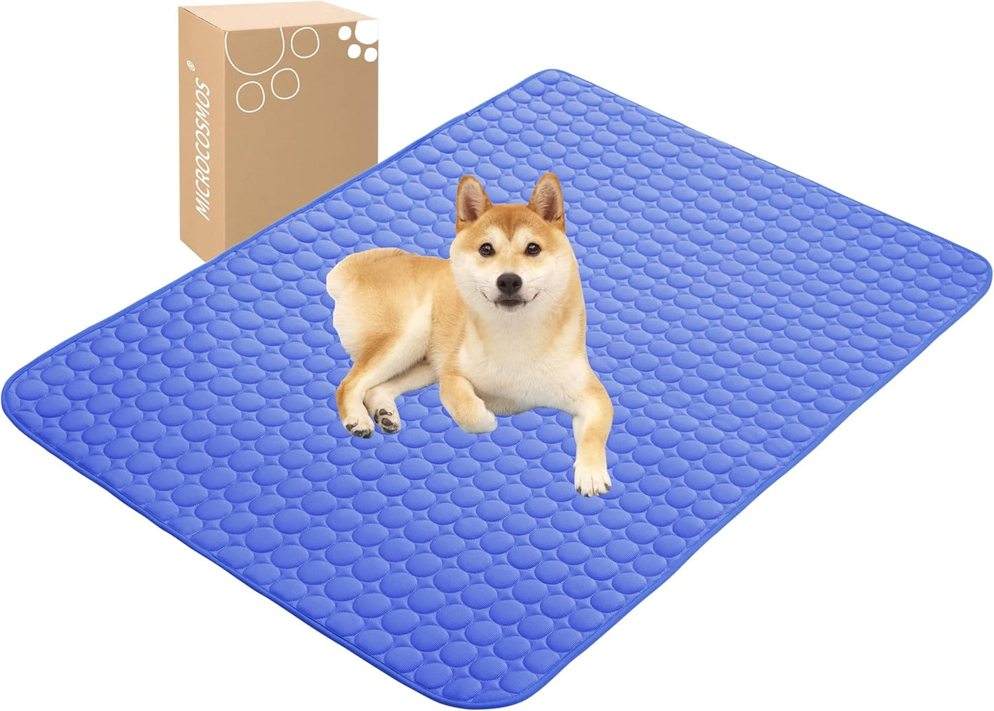 MICROCOSMOS Summer Cooling Mat & Sleeping Pad- Water Absorption Top, Materials Safe, Easy Carry, EZ Clean. Keep Cooling for Pets, Kids and Adults.(Grey, 40" x 28")