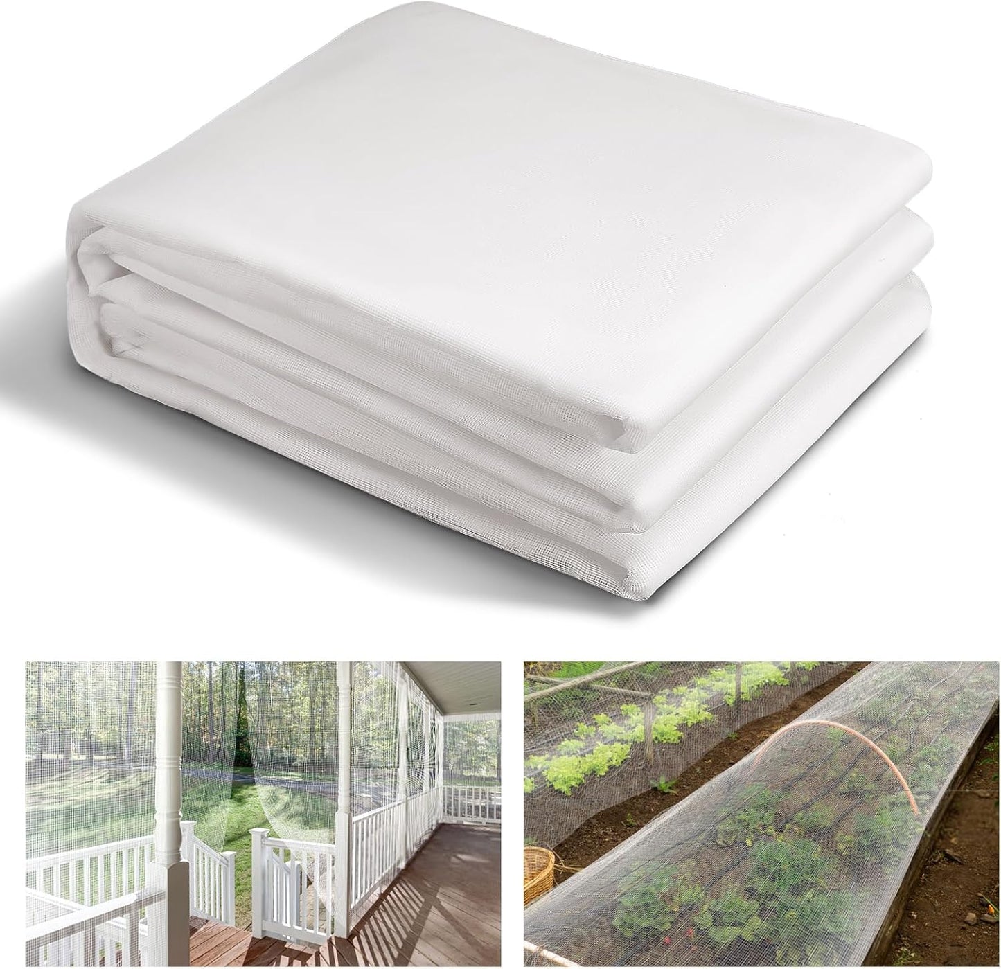 Stronger Garden Mesh Netting - 10 x 20 ft PPT Nano Bird Net Barrier, Mosquito Netting Screen for Outdoor Plants Vegetables Patios Balconies Terraces, Shading Rate 33% (Black)