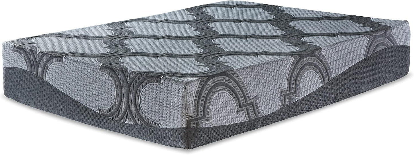 Signature Design by Ashley Queen Size Chime 12 Inch Medium Firm Hybrid Mattress with Cooling Gel Memory Foam for Pressure Relief