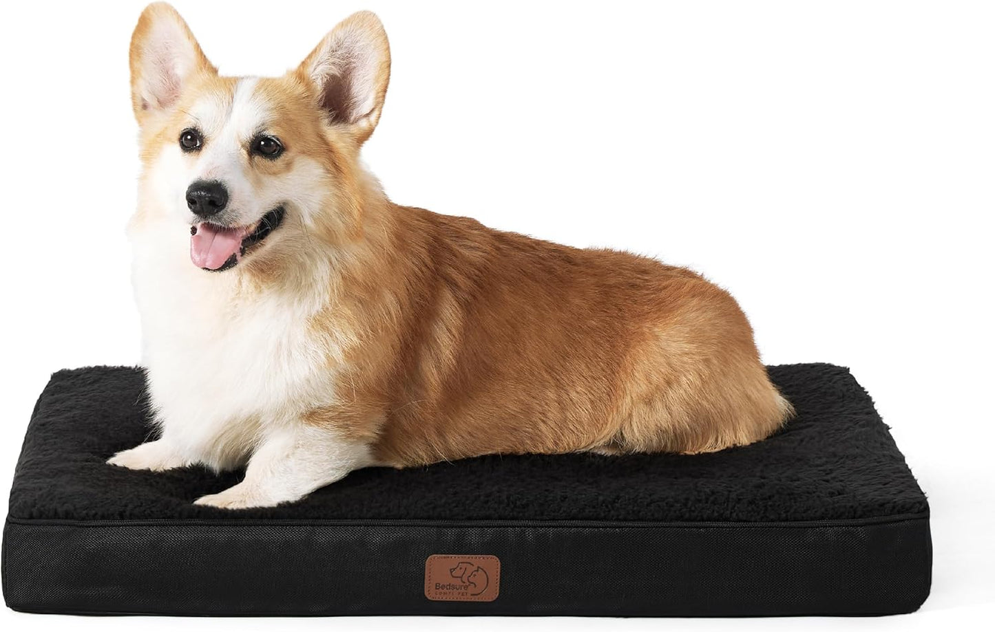 Bedsure Cooling Dog Bed for Crate - Large Orthopedic Waterproof Puppy Beds with Removable Washable Cover, Egg Crate Foam Pet Mat, Suitable for Pet Up to 50 lbs