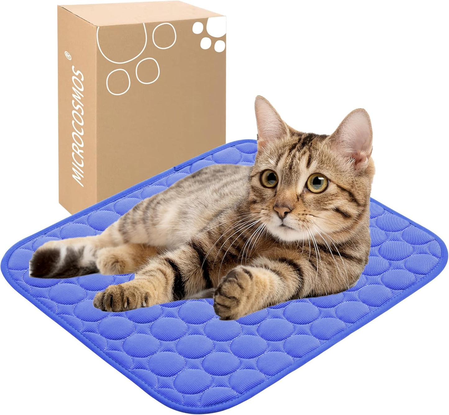 MICROCOSMOS Summer Cooling Mat & Sleeping Pad- Water Absorption Top, Materials Safe, Easy Carry, EZ Clean. Keep Cooling for Pets, Kids and Adults.(Grey, 40" x 28")