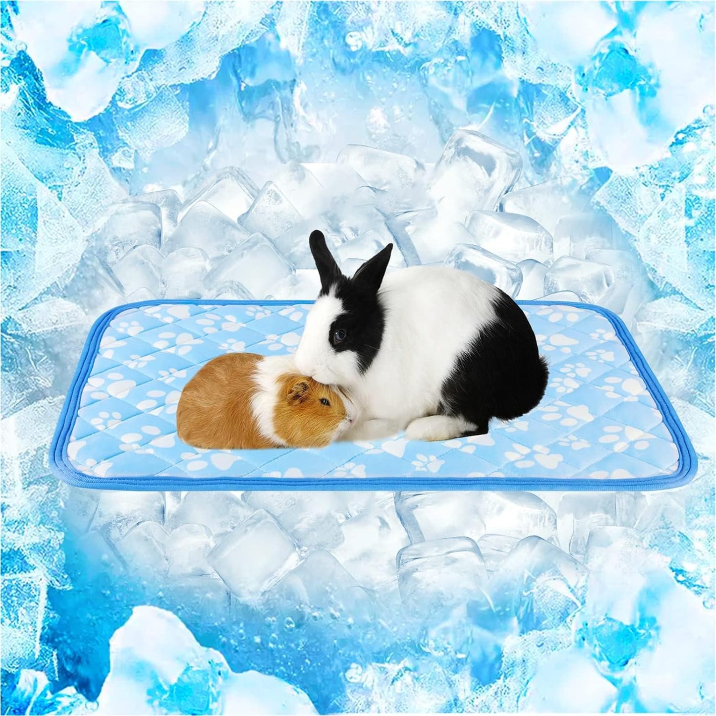 Rywell Upgrade Self-Cooling Mat for Dogs Extra Large, 44'' x 32'' - Endothermic Color Changing Arc-Chill Cooling Fiber - Washable Non-Toxic Summer Pet Outdoor Bed, Non-Slip&Foldable