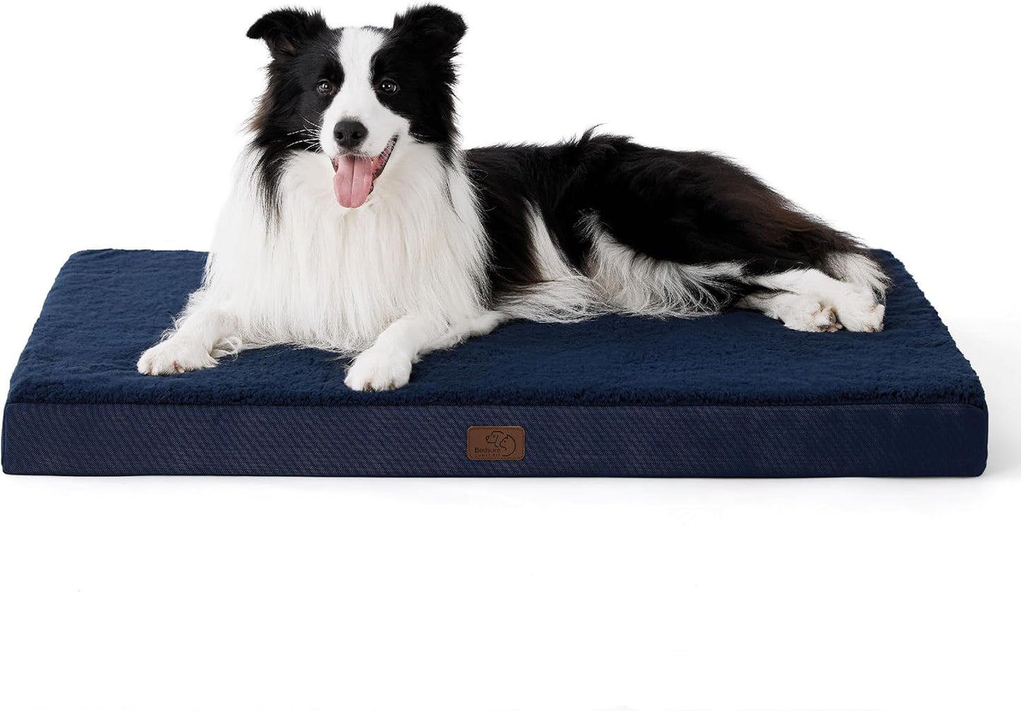Bedsure Cooling Dog Bed for Crate - Large Orthopedic Waterproof Puppy Beds with Removable Washable Cover, Egg Crate Foam Pet Mat, Suitable for Pet Up to 50 lbs