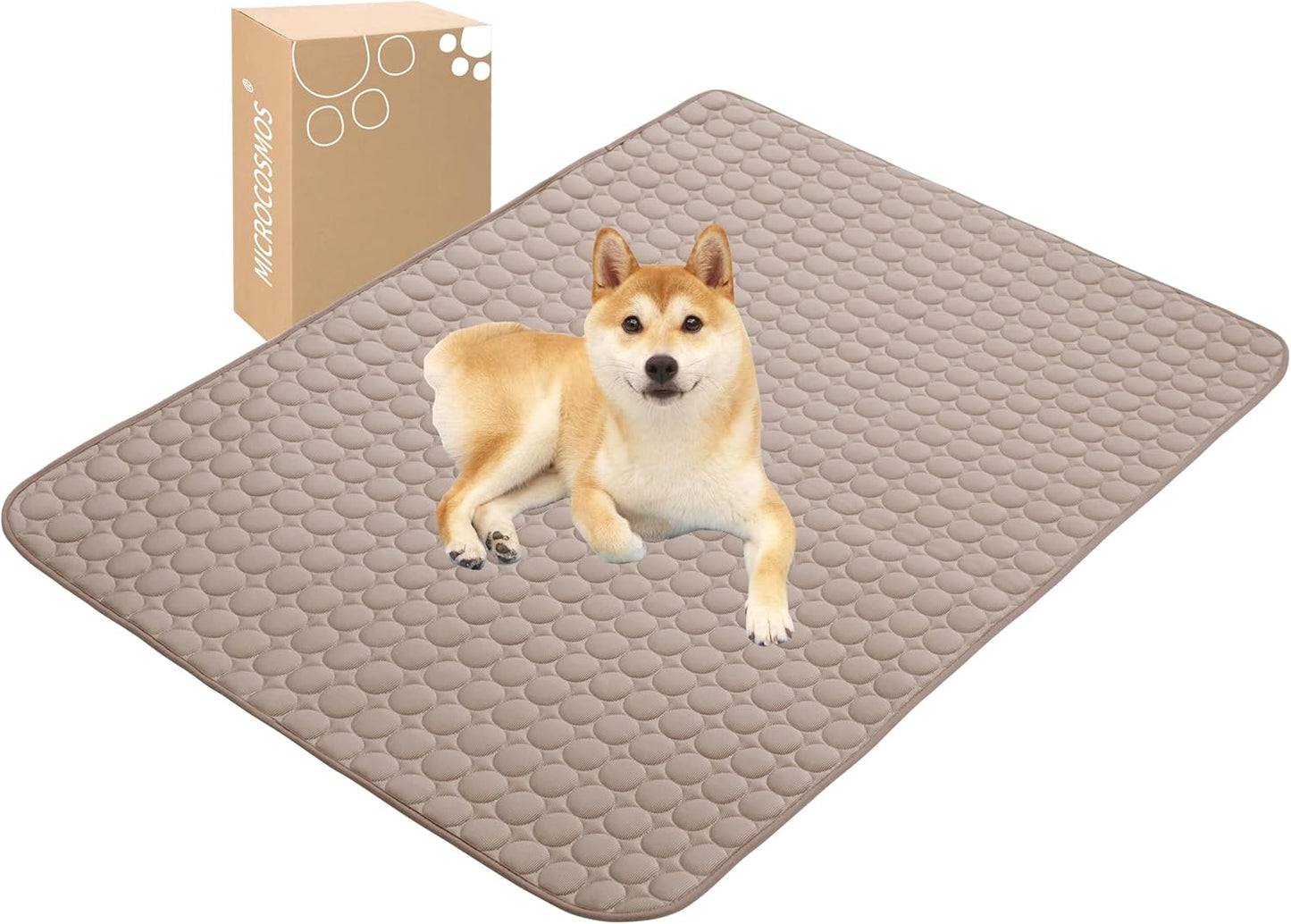 MICROCOSMOS Summer Cooling Mat & Sleeping Pad- Water Absorption Top, Materials Safe, Easy Carry, EZ Clean. Keep Cooling for Pets, Kids and Adults.(Grey, 40" x 28")