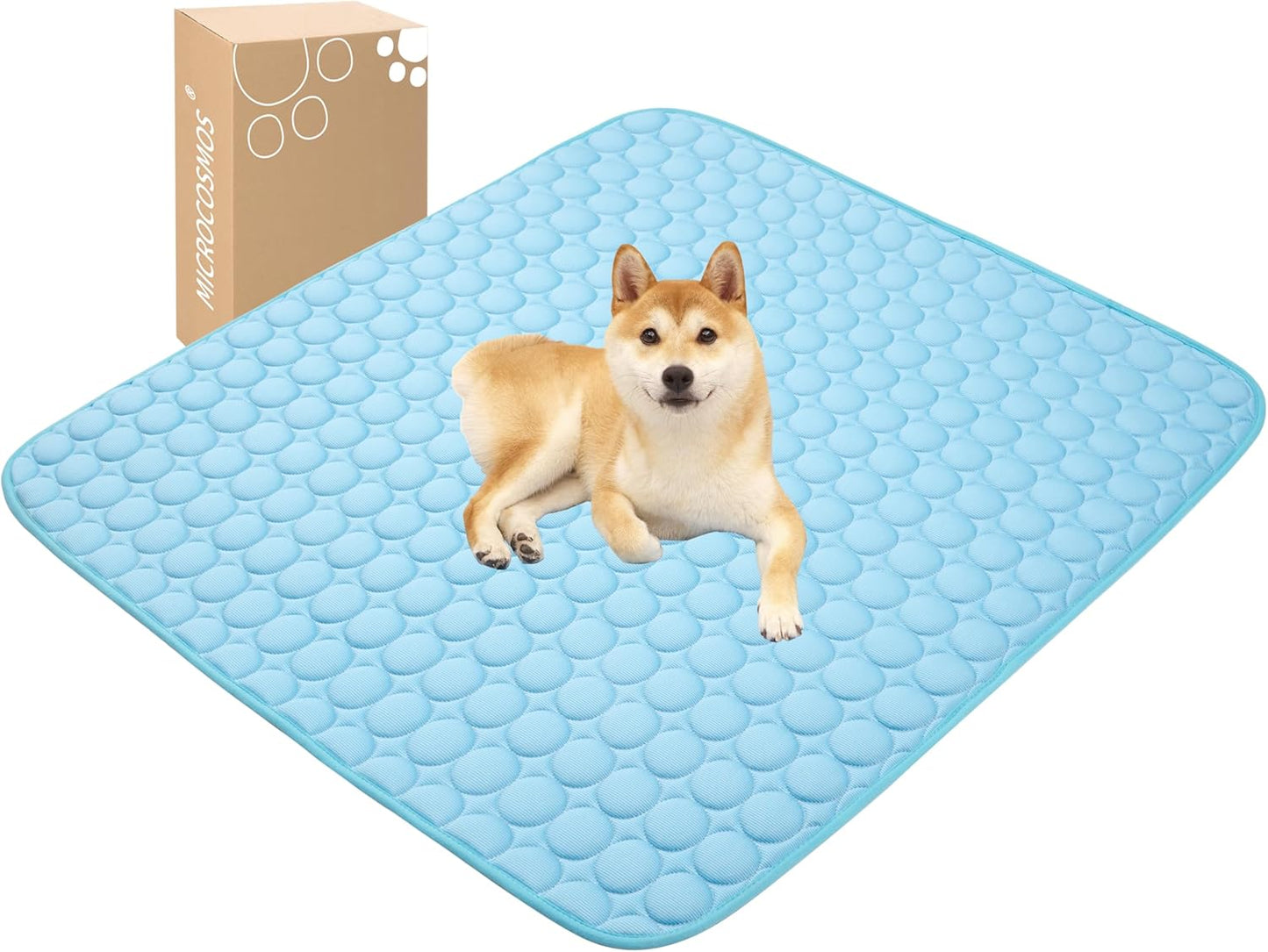MICROCOSMOS Summer Cooling Mat & Sleeping Pad- Water Absorption Top, Materials Safe, Easy Carry, EZ Clean. Keep Cooling for Pets, Kids and Adults.(Grey, 40" x 28")