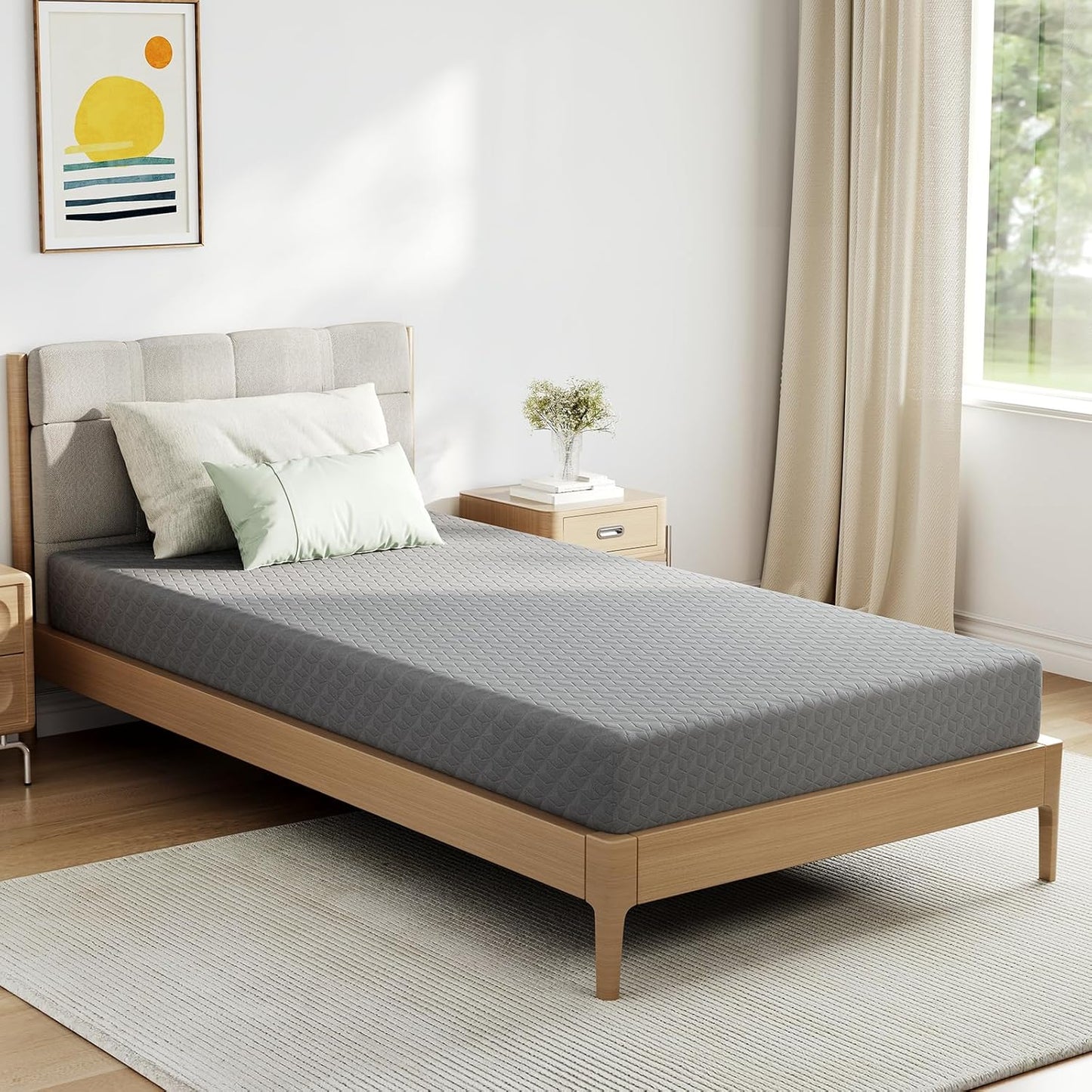 Novilla King Mattress, 12 Inch King Size Memory Foam Mattress with Comfort Foam for Pressure Relief & Cool Fresh Sleep, Removable Washable Cover,Mattresses in a Box,Medium Firm