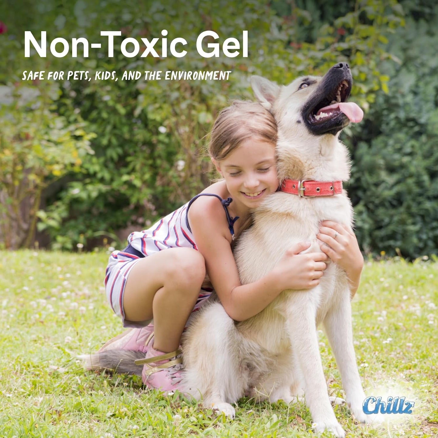 The Green Pet Shop Chillz Gel Mat, Large - Pressure-Activated Cooling Pad for Pets 25-50 lbs - Non-Toxic, No Water or Refrigeration Needed - Ideal for Home, Travel & Crates