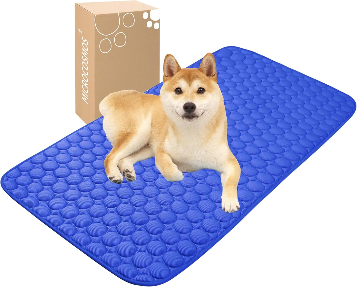 MICROCOSMOS Summer Cooling Mat & Sleeping Pad- Water Absorption Top, Materials Safe, Easy Carry, EZ Clean. Keep Cooling for Pets, Kids and Adults.(Grey, 40" x 28")
