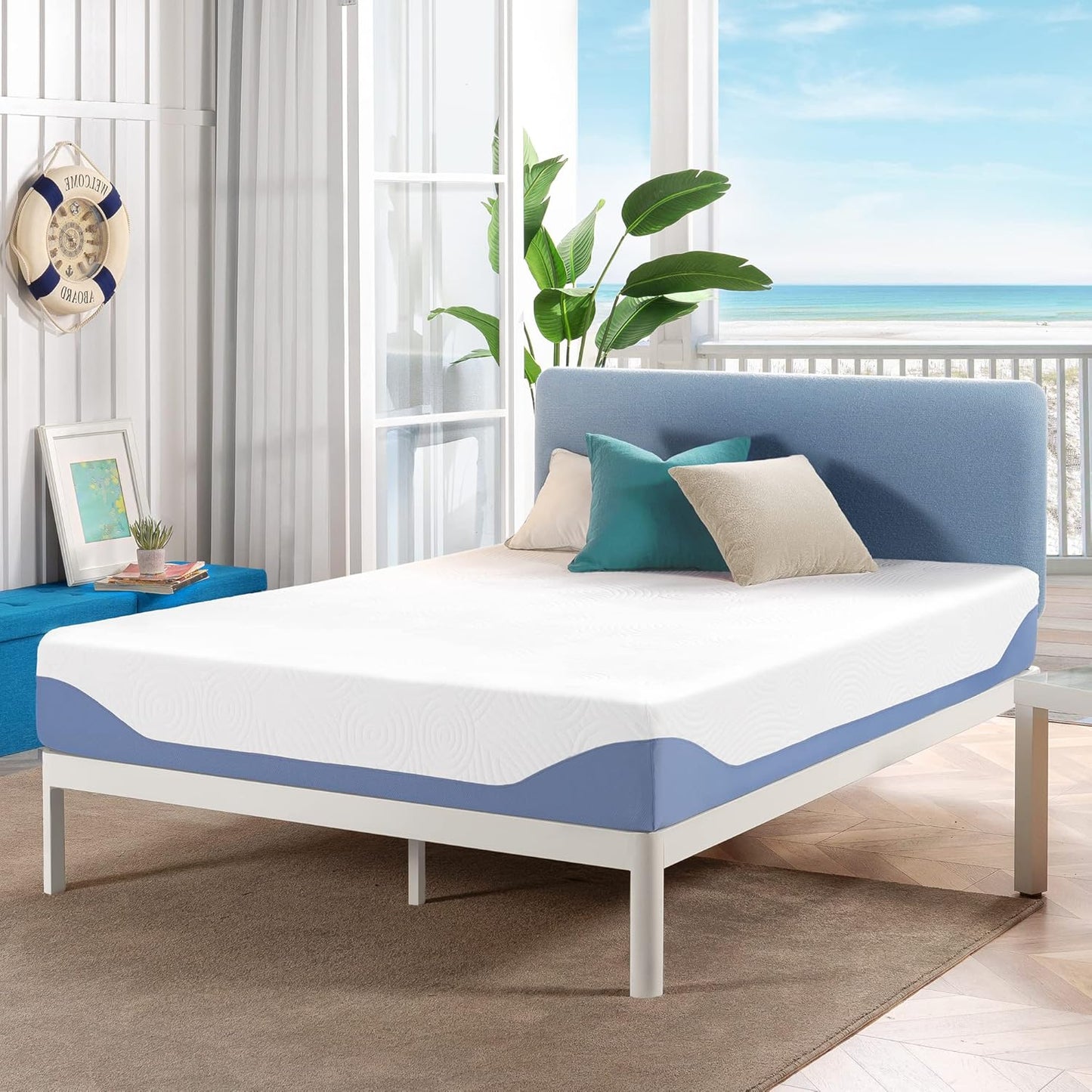 Best Price Mattress 10 Inch Memory Foam Mattress, Cooling Gel Infused, Certified Safe Foams & Fabric, Mattress in a Box, Queen
