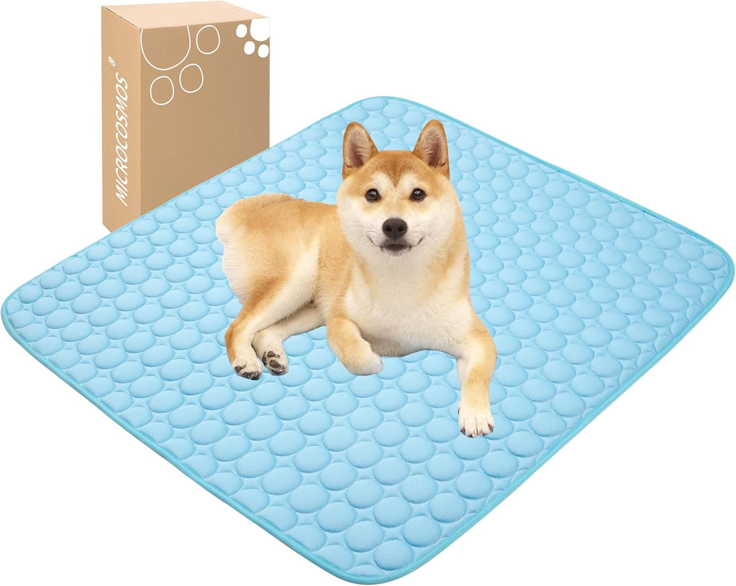 MICROCOSMOS Summer Cooling Mat & Sleeping Pad- Water Absorption Top, Materials Safe, Easy Carry, EZ Clean. Keep Cooling for Pets, Kids and Adults.(Grey, 40" x 28")
