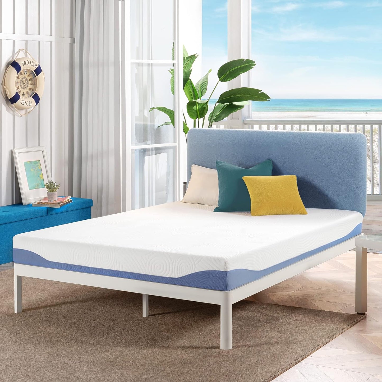 Best Price Mattress 10 Inch Memory Foam Mattress, Cooling Gel Infused, Certified Safe Foams & Fabric, Mattress in a Box, Queen