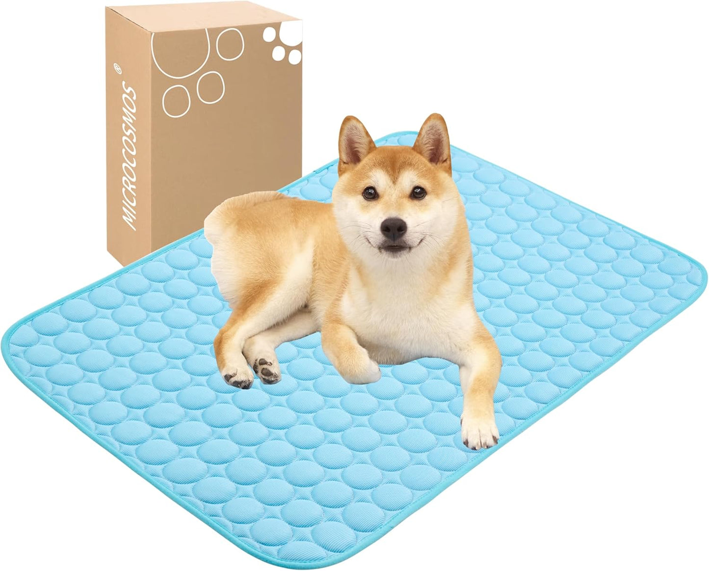 MICROCOSMOS Summer Cooling Mat & Sleeping Pad- Water Absorption Top, Materials Safe, Easy Carry, EZ Clean. Keep Cooling for Pets, Kids and Adults.(Grey, 40" x 28")