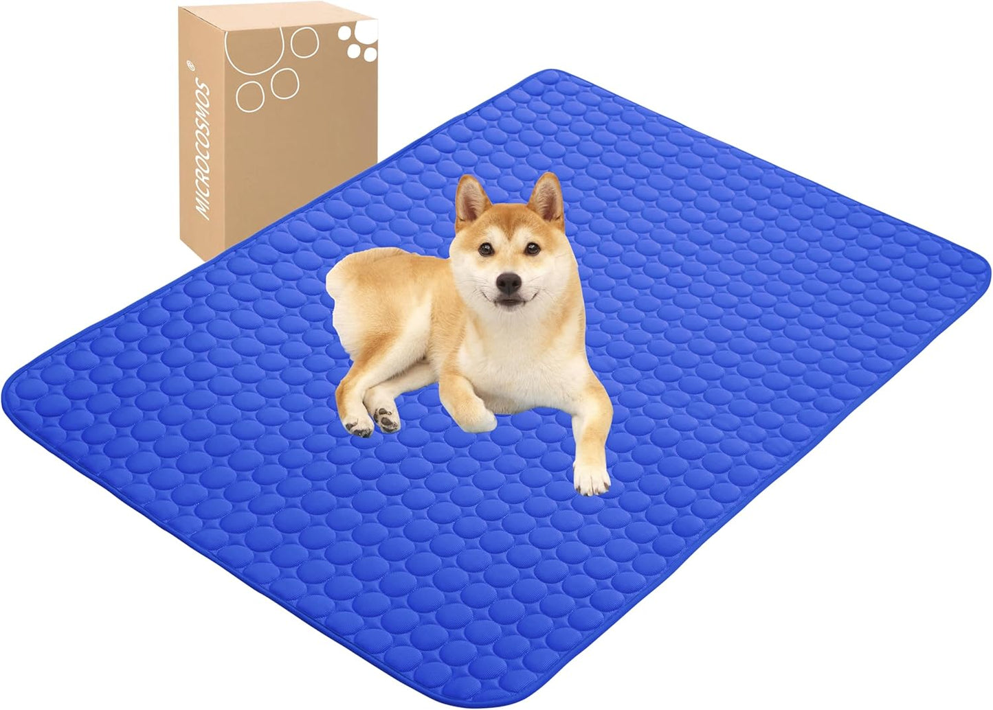 MICROCOSMOS Summer Cooling Mat & Sleeping Pad- Water Absorption Top, Materials Safe, Easy Carry, EZ Clean. Keep Cooling for Pets, Kids and Adults.(Grey, 40" x 28")