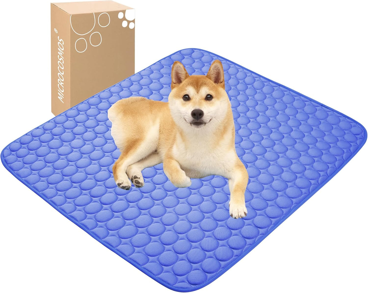 MICROCOSMOS Summer Cooling Mat & Sleeping Pad- Water Absorption Top, Materials Safe, Easy Carry, EZ Clean. Keep Cooling for Pets, Kids and Adults.(Grey, 40" x 28")
