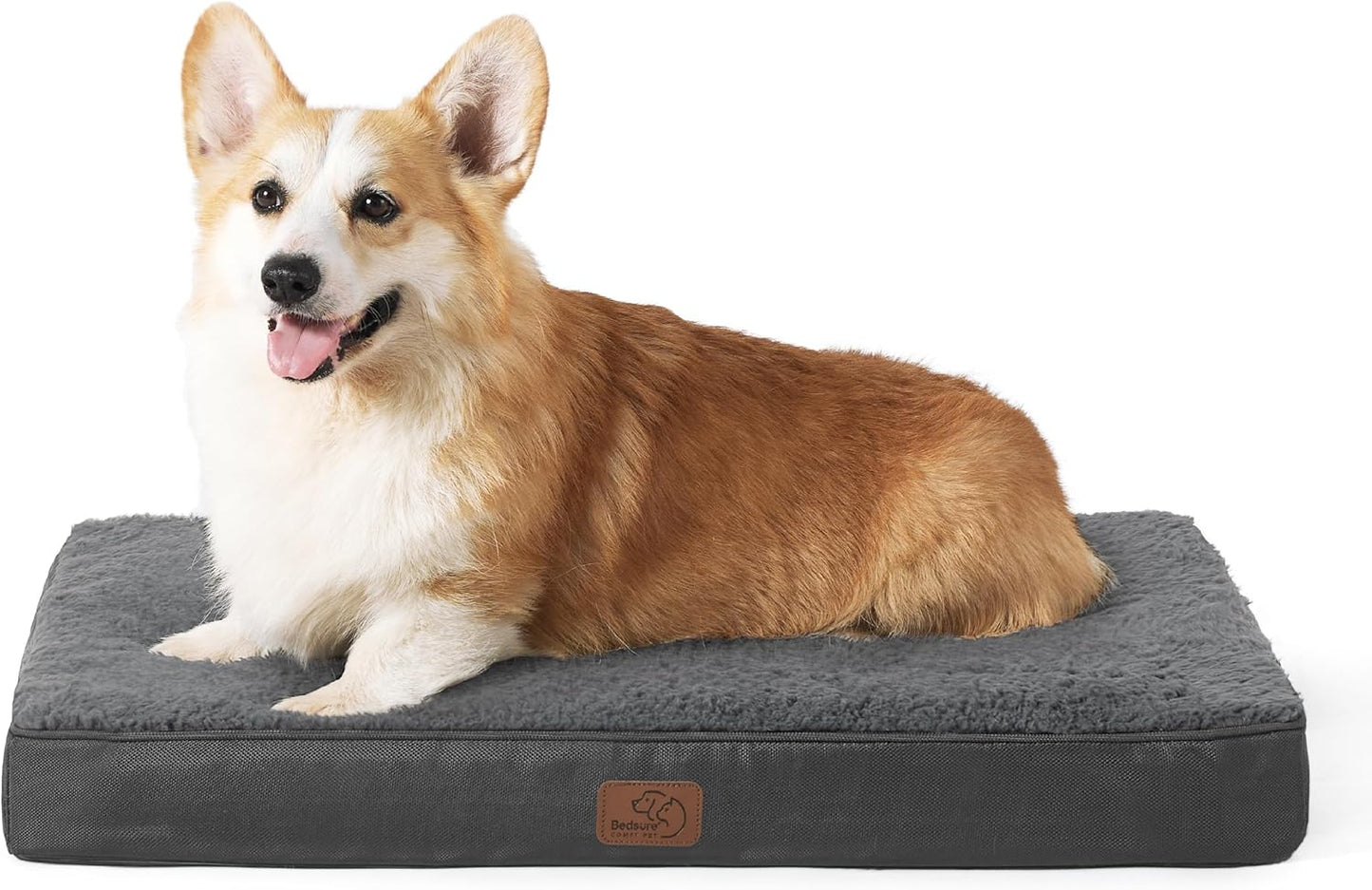 Bedsure Cooling Dog Bed for Crate - Large Orthopedic Waterproof Puppy Beds with Removable Washable Cover, Egg Crate Foam Pet Mat, Suitable for Pet Up to 50 lbs