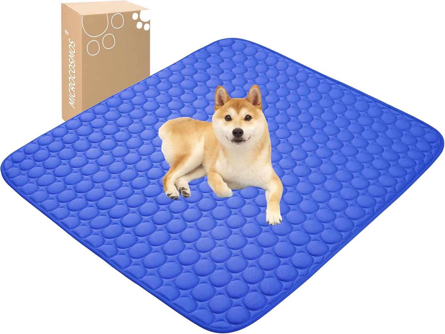 MICROCOSMOS Summer Cooling Mat & Sleeping Pad- Water Absorption Top, Materials Safe, Easy Carry, EZ Clean. Keep Cooling for Pets, Kids and Adults.(Grey, 40" x 28")