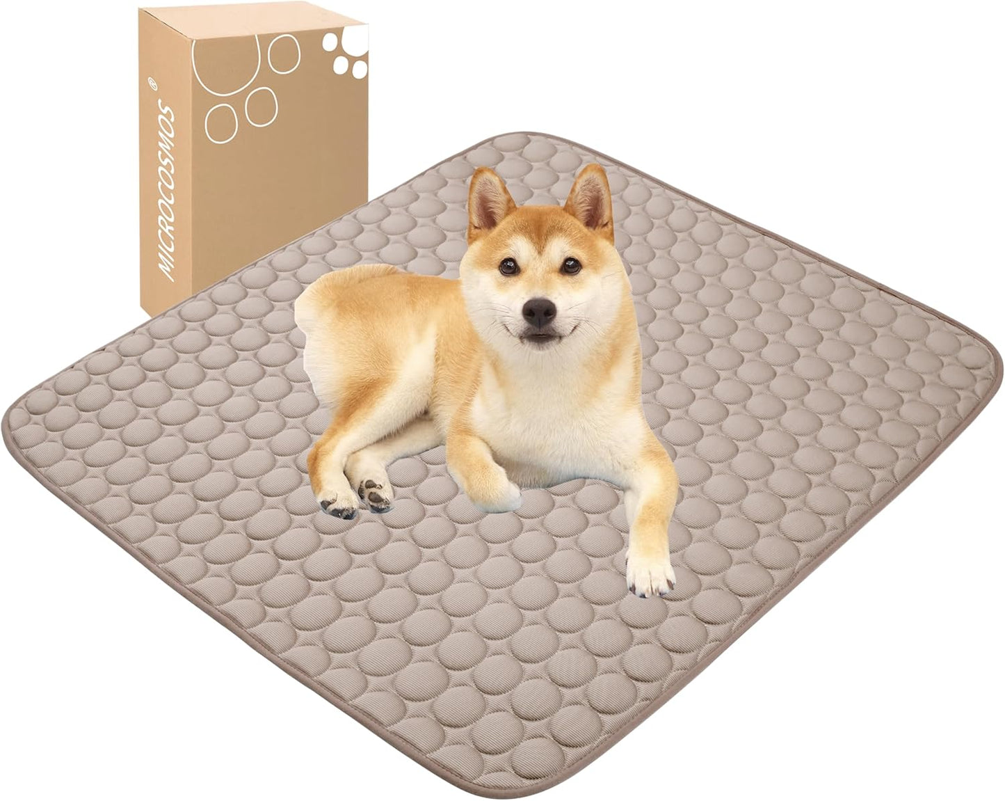 MICROCOSMOS Summer Cooling Mat & Sleeping Pad- Water Absorption Top, Materials Safe, Easy Carry, EZ Clean. Keep Cooling for Pets, Kids and Adults.(Grey, 40" x 28")