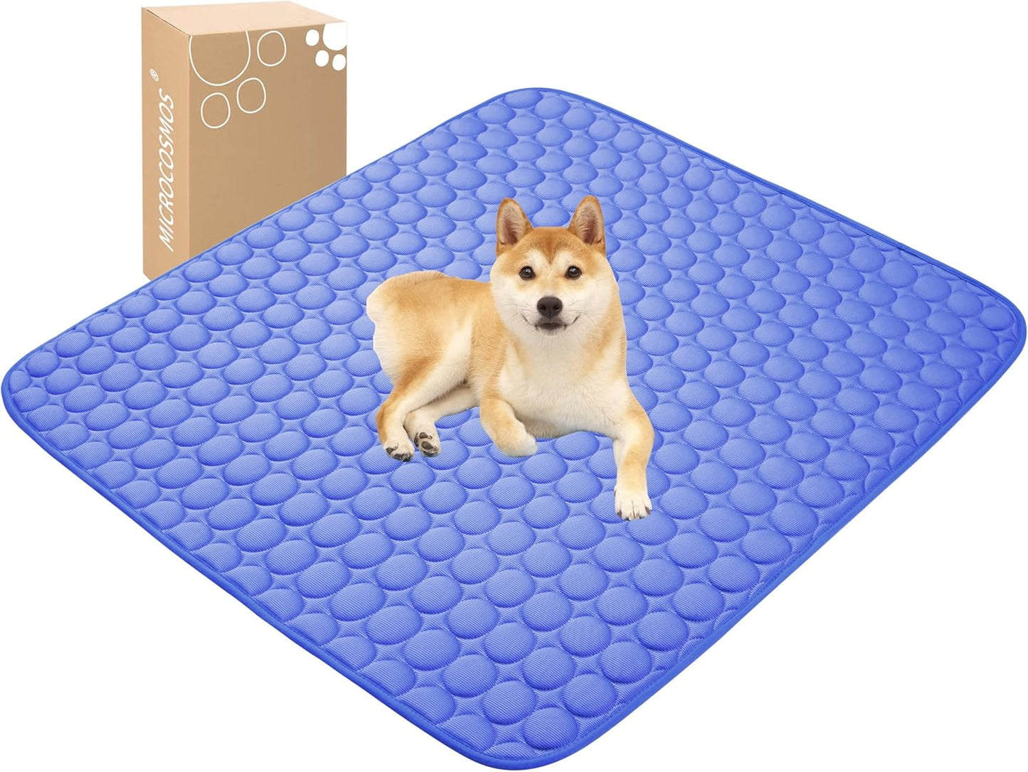 MICROCOSMOS Summer Cooling Mat & Sleeping Pad- Water Absorption Top, Materials Safe, Easy Carry, EZ Clean. Keep Cooling for Pets, Kids and Adults.(Grey, 40" x 28")